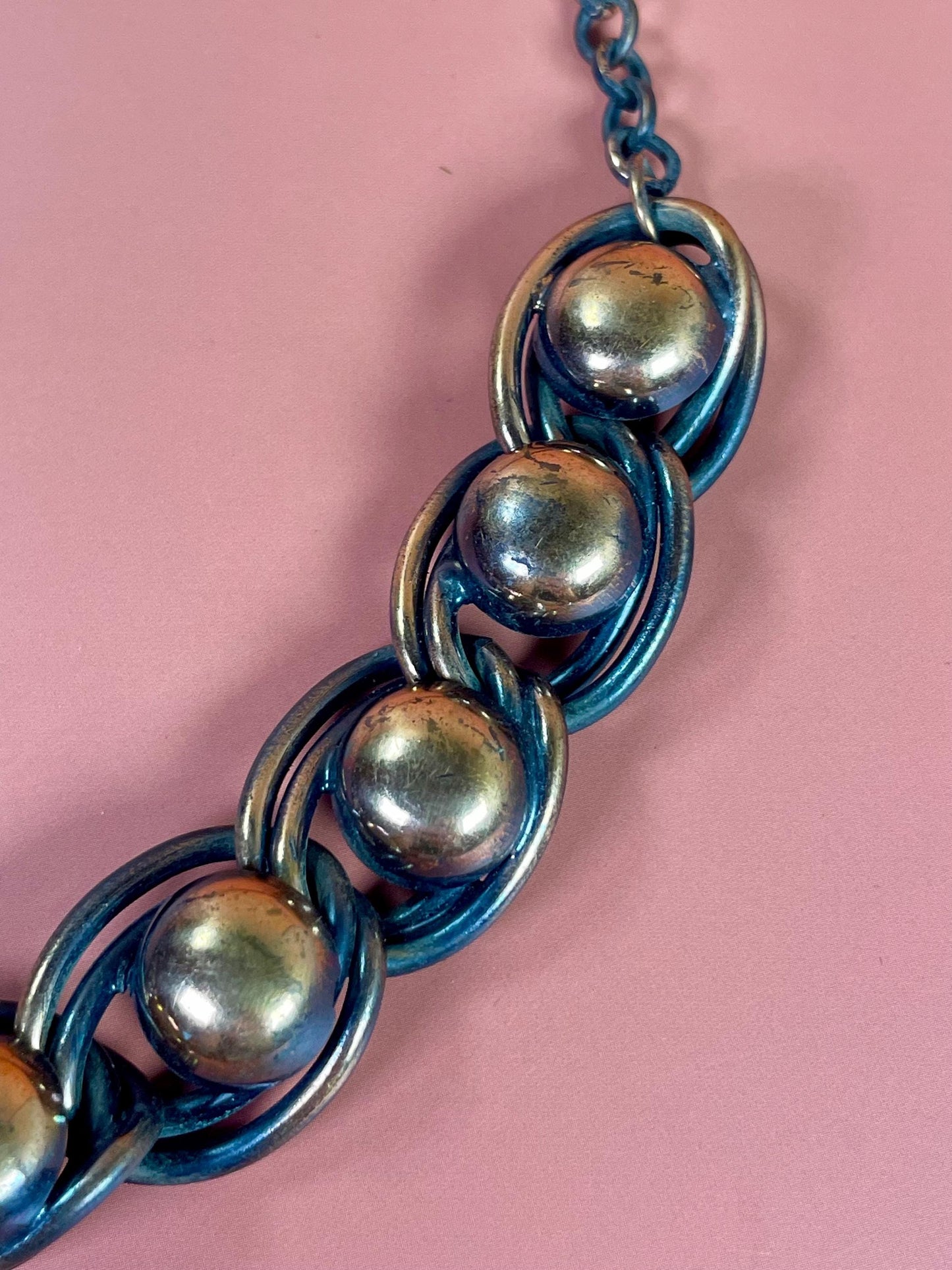 Vintage-Style Copper Tone Necklace