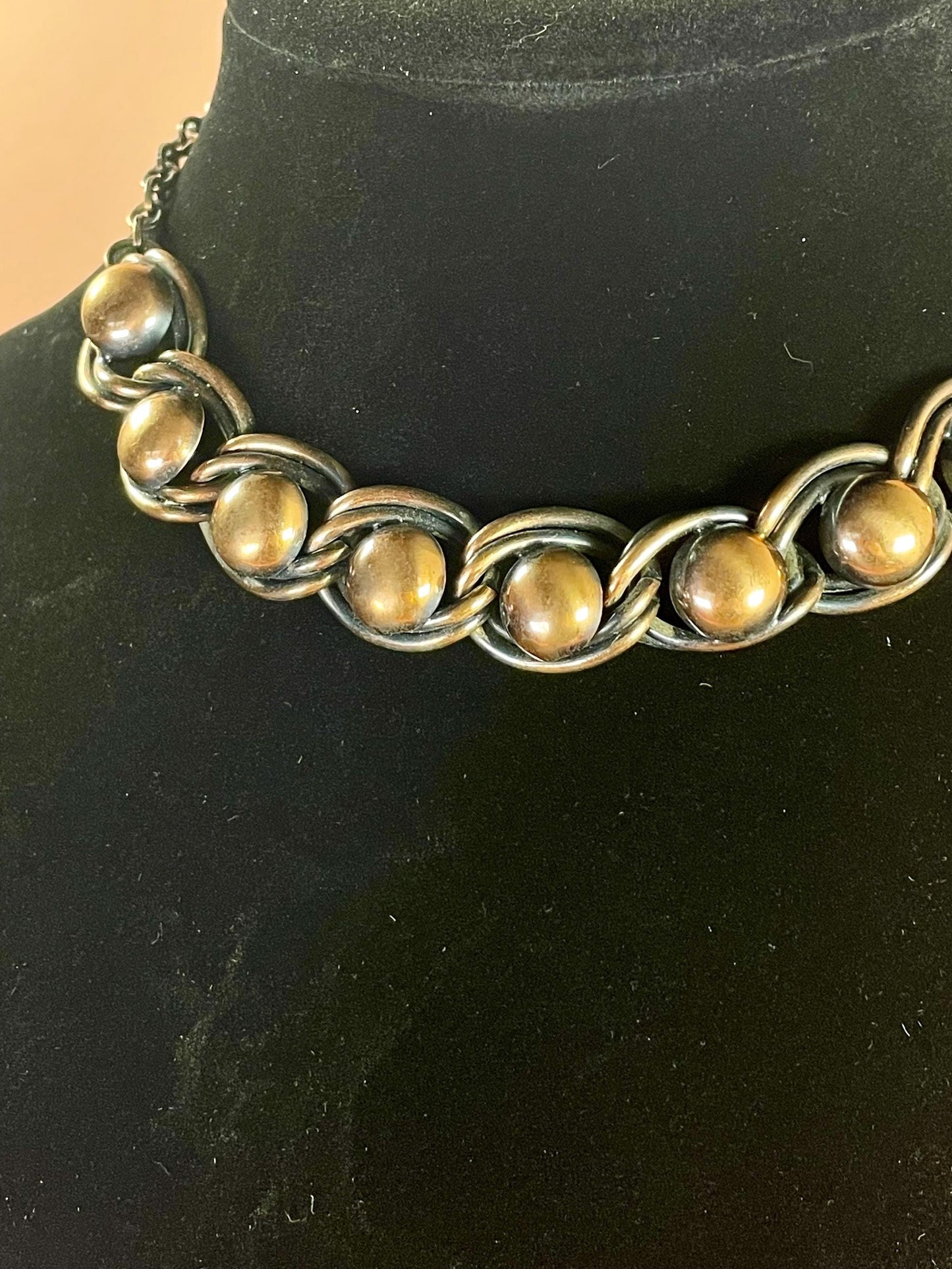 Vintage-Style Copper Tone Necklace
