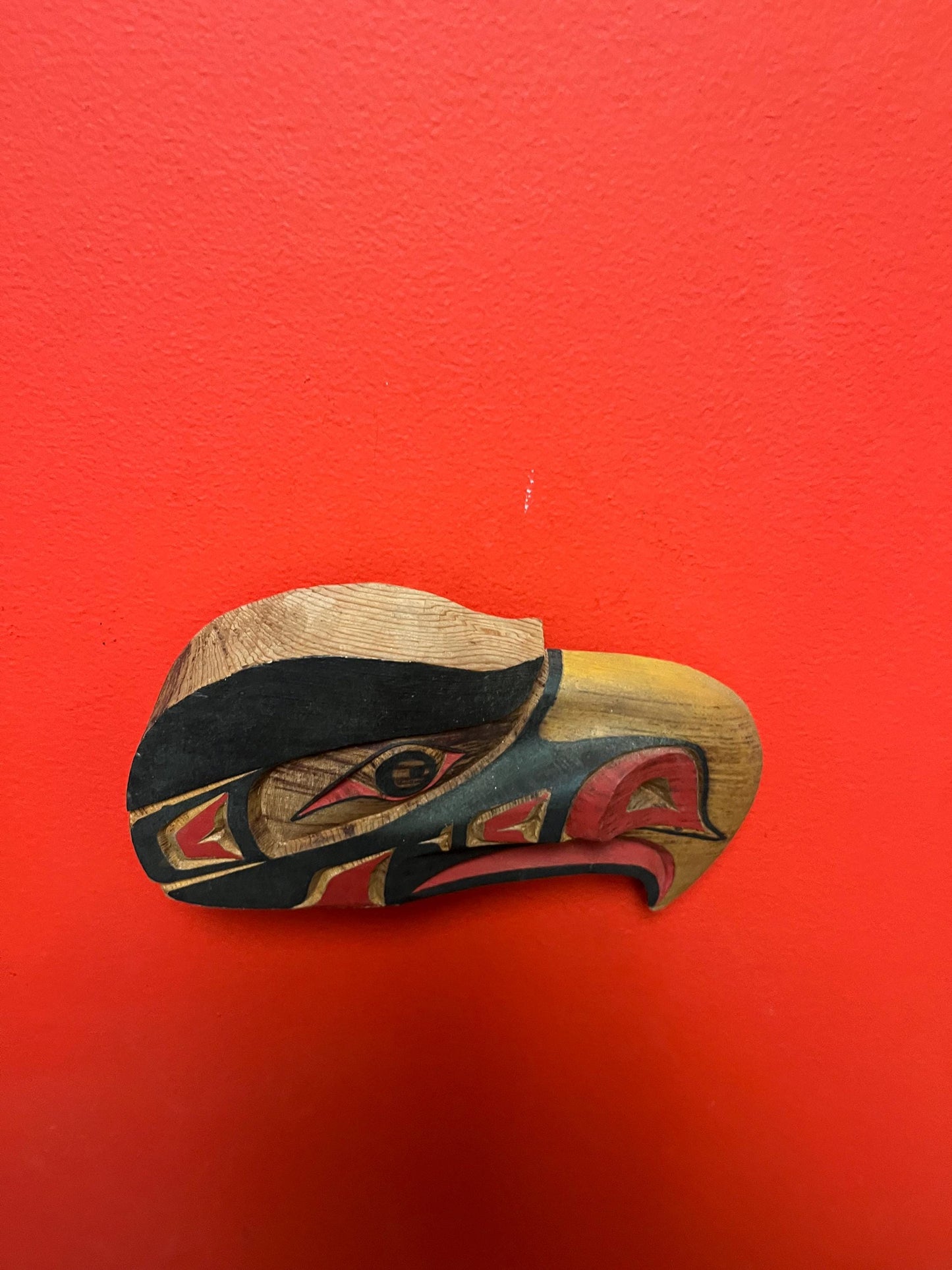 Lovely 8 x 4 x 2 indigenous first nation pacific northwest Coast Eagle plaque by SW Thompson  great value