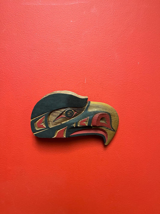 Lovely 8 x 4 x 2 indigenous first nation pacific northwest Coast Eagle plaque by SW Thompson  great value