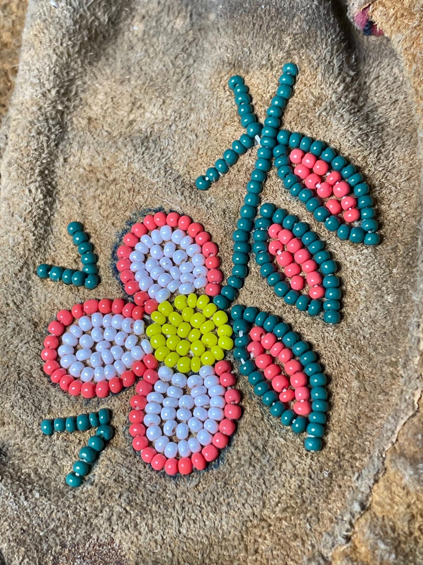 Handcrafted Indigenous Leather Moccasins with Hand-Beaded Detailing