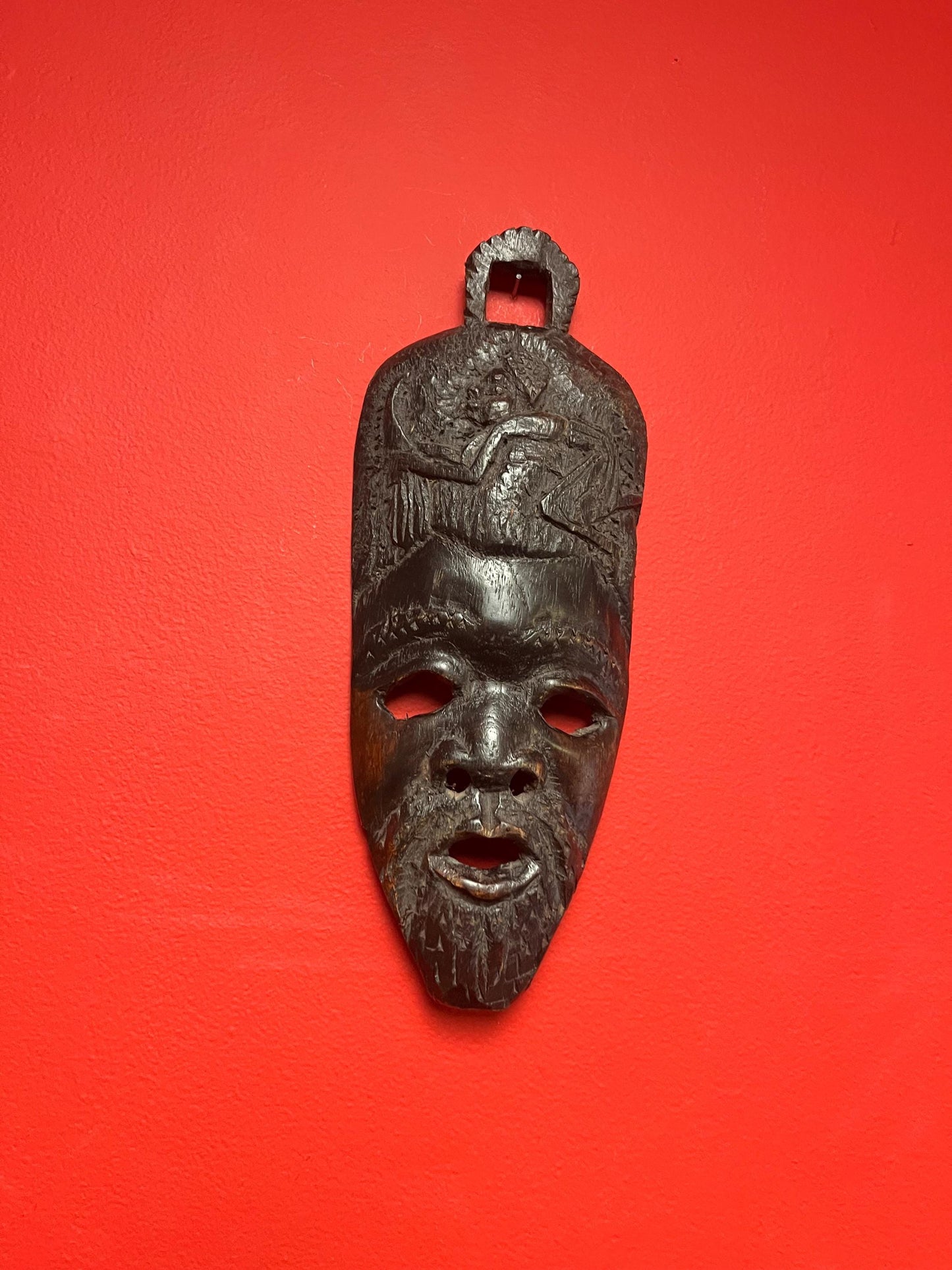 Very old African wood 11 inch mask - great detail and imagery