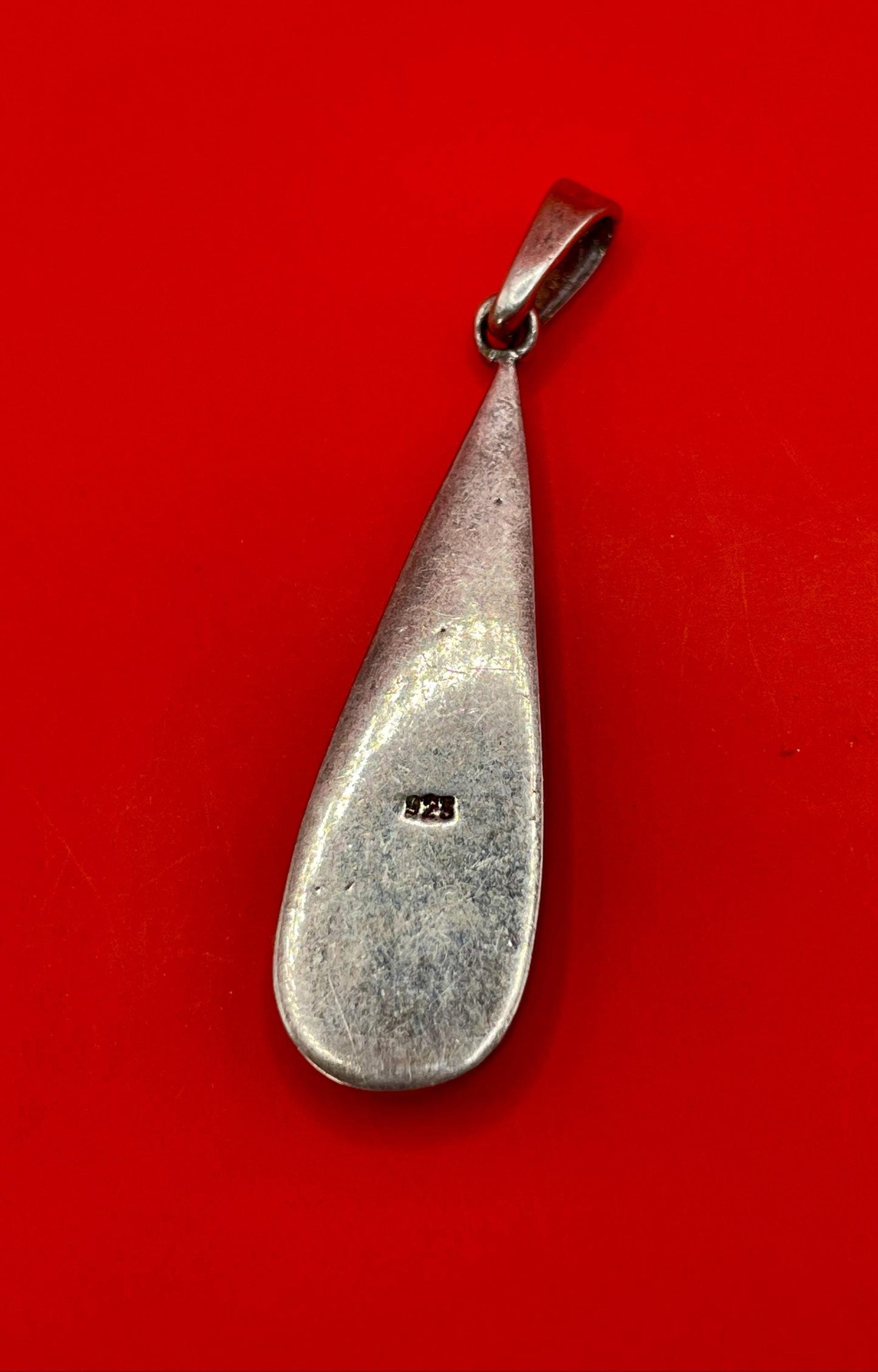 1.75 inch long abalone shell pendant lovely condition