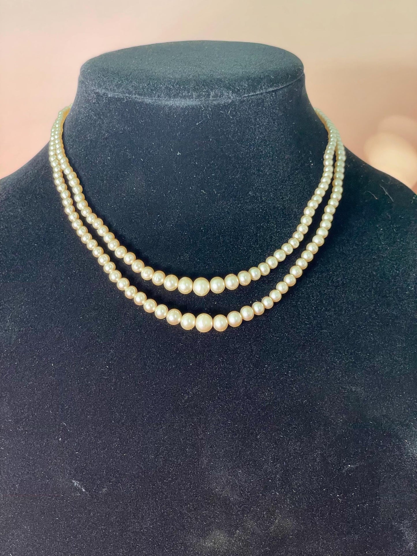 15.5 inch Layered Pearl Necklace