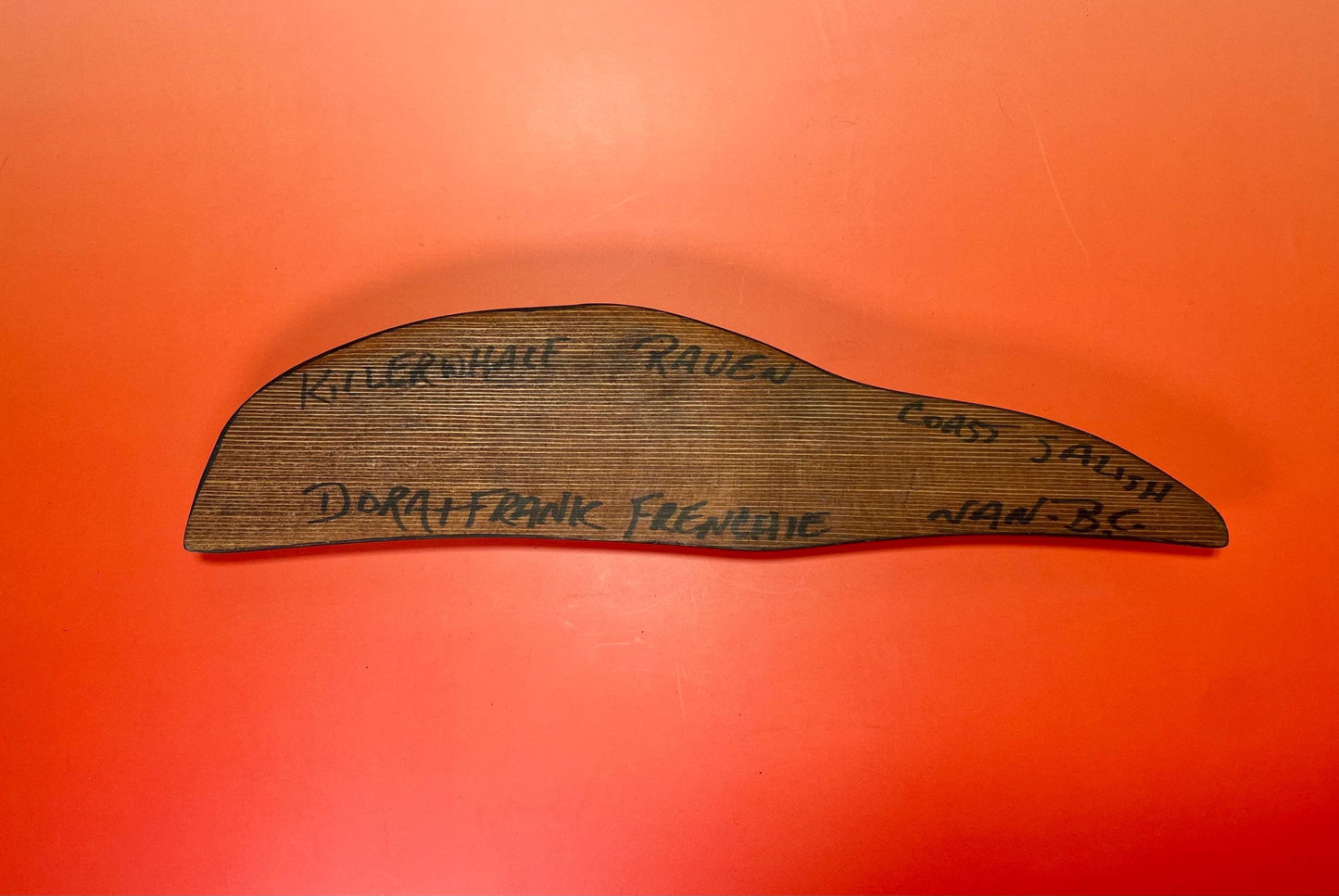 Signed Killer Whale and Raven Carving by Frank and Dora Frenchie Indigenous First Nations