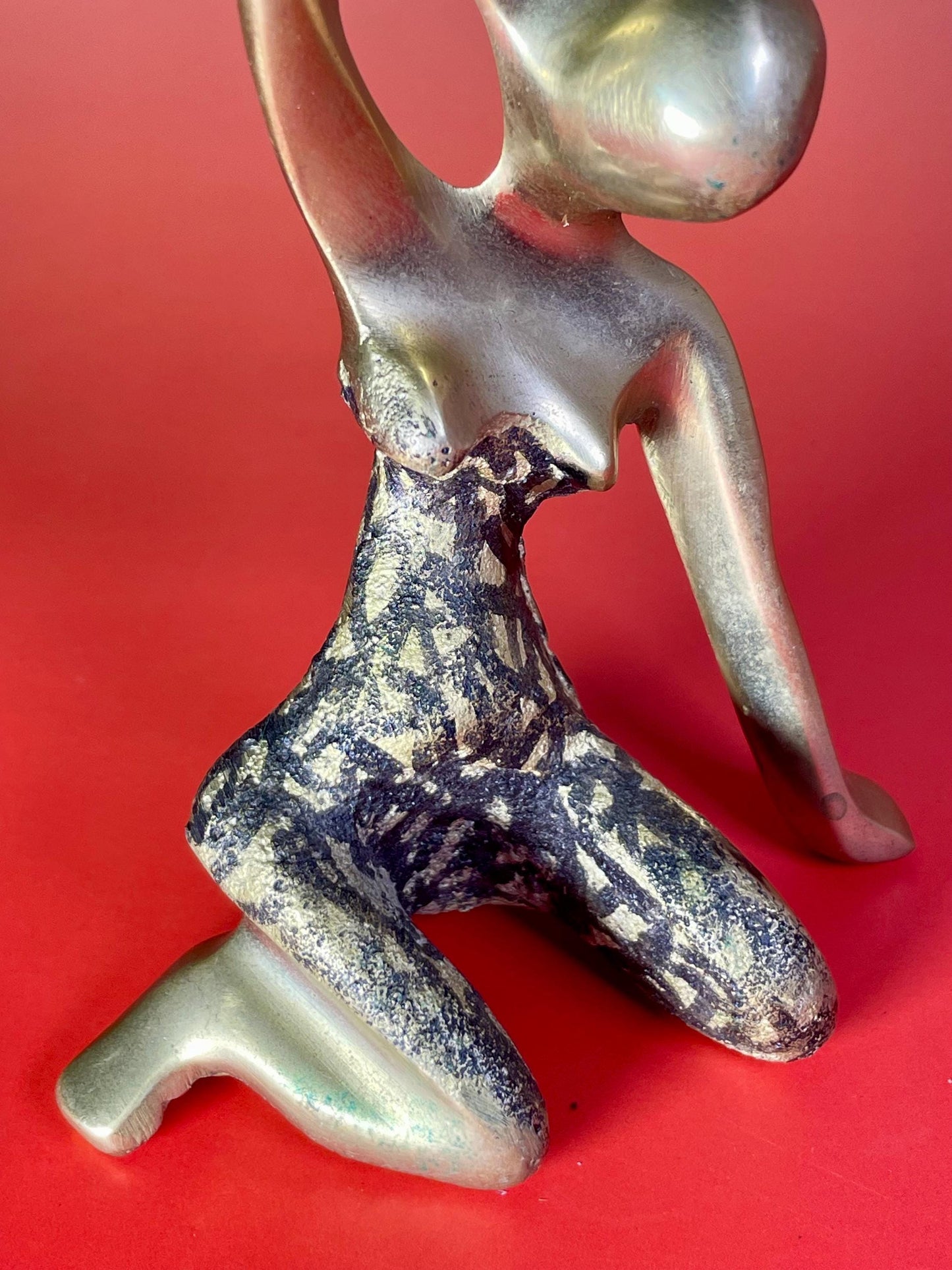 4.25 inch Bronze Statue of a Lady in a Sultry Pose