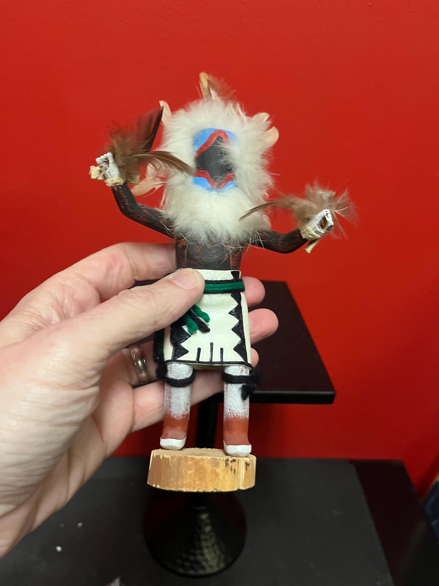 8 inch hopi kachina doll signed cracked base otherwise great condition wow