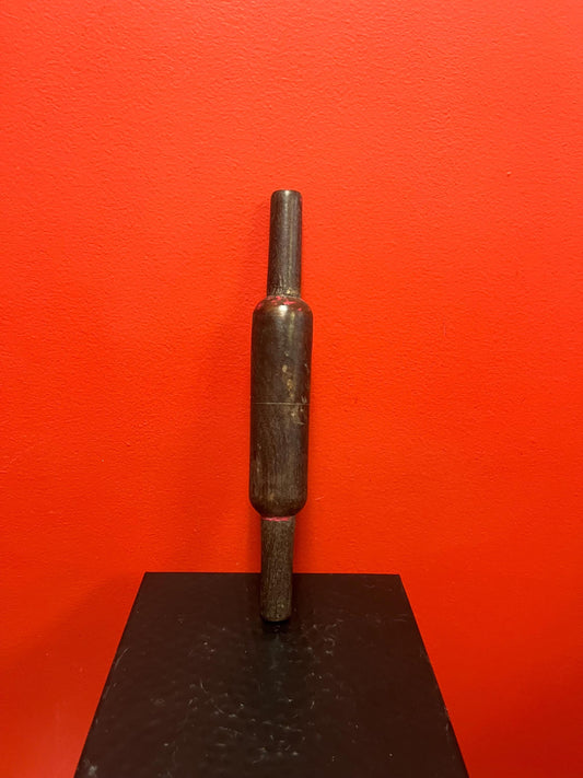 12 inch wonderful antique Canadiana pine  small rolling pin with original paint  fabulous piece of Canadian history  perfect gift