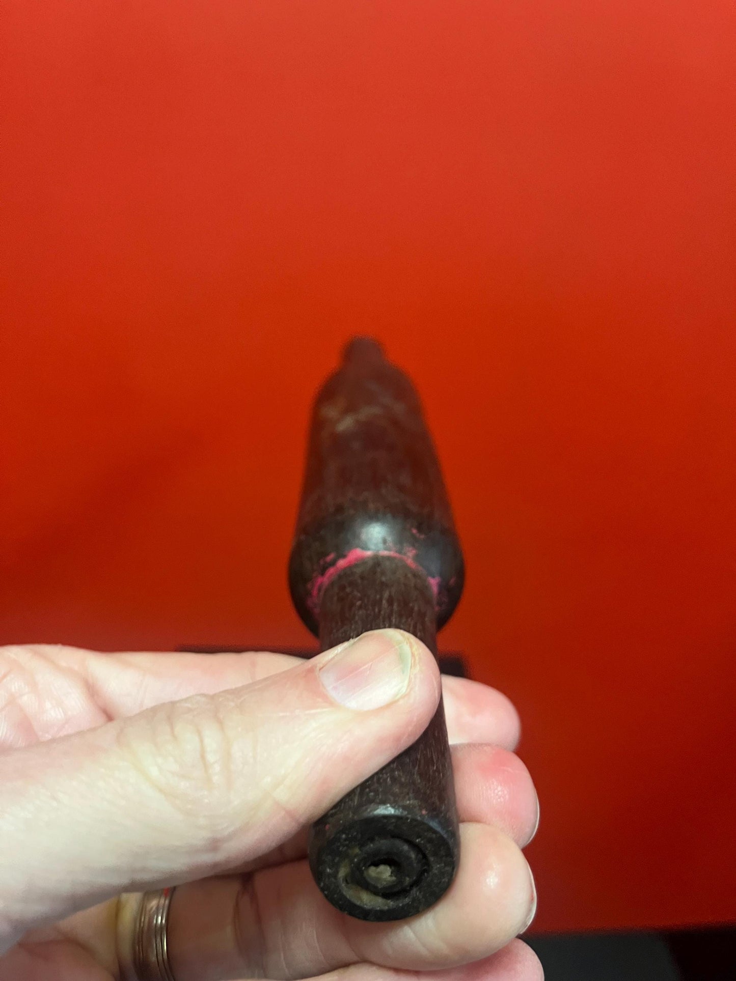 12 inch wonderful antique Canadiana pine  small rolling pin with original paint  fabulous piece of Canadian history  perfect gift