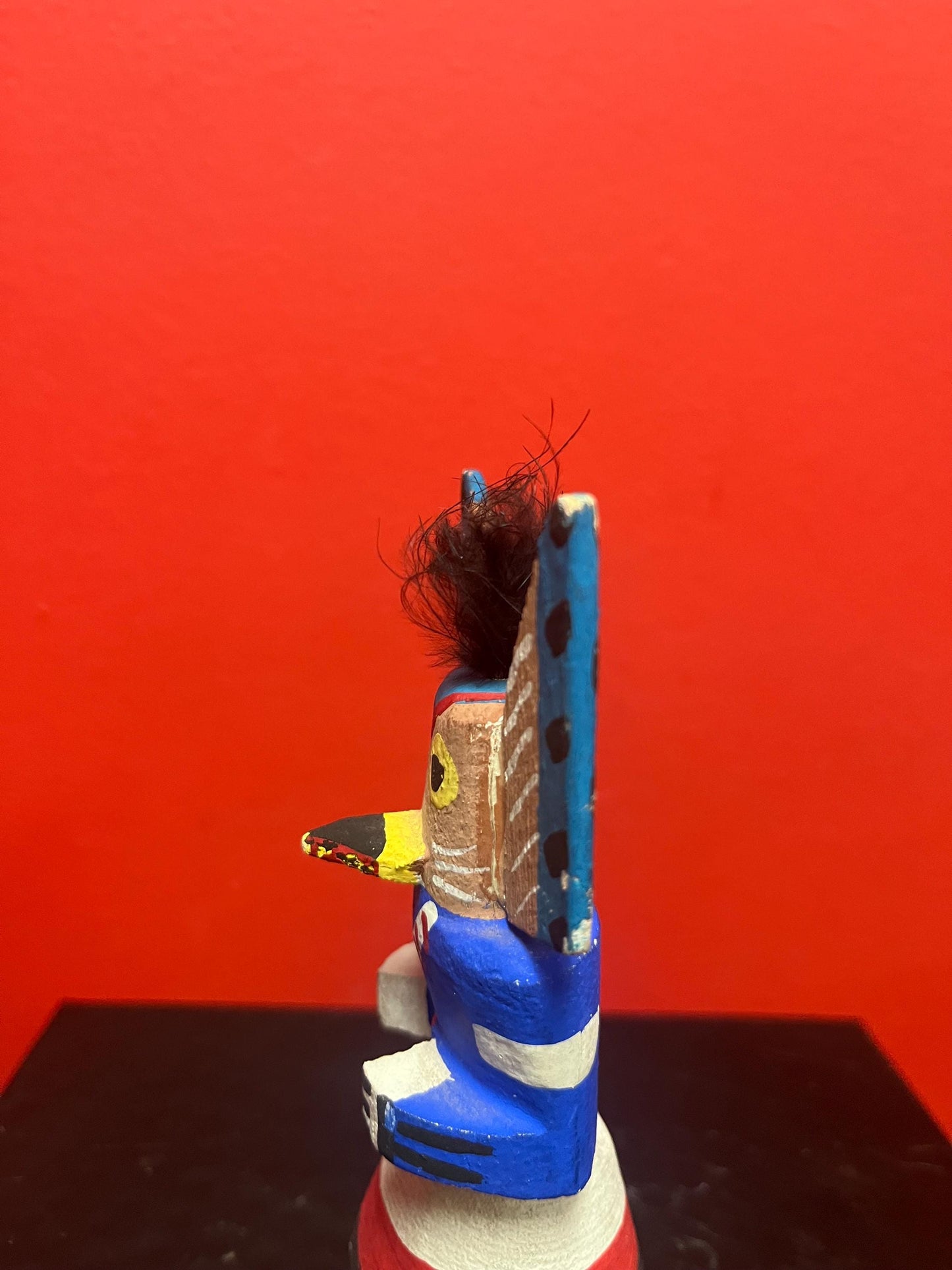 Spectacular small kachina Hopi wooden doll rare size great condition and wonderful detail - 5.5 inches tall
