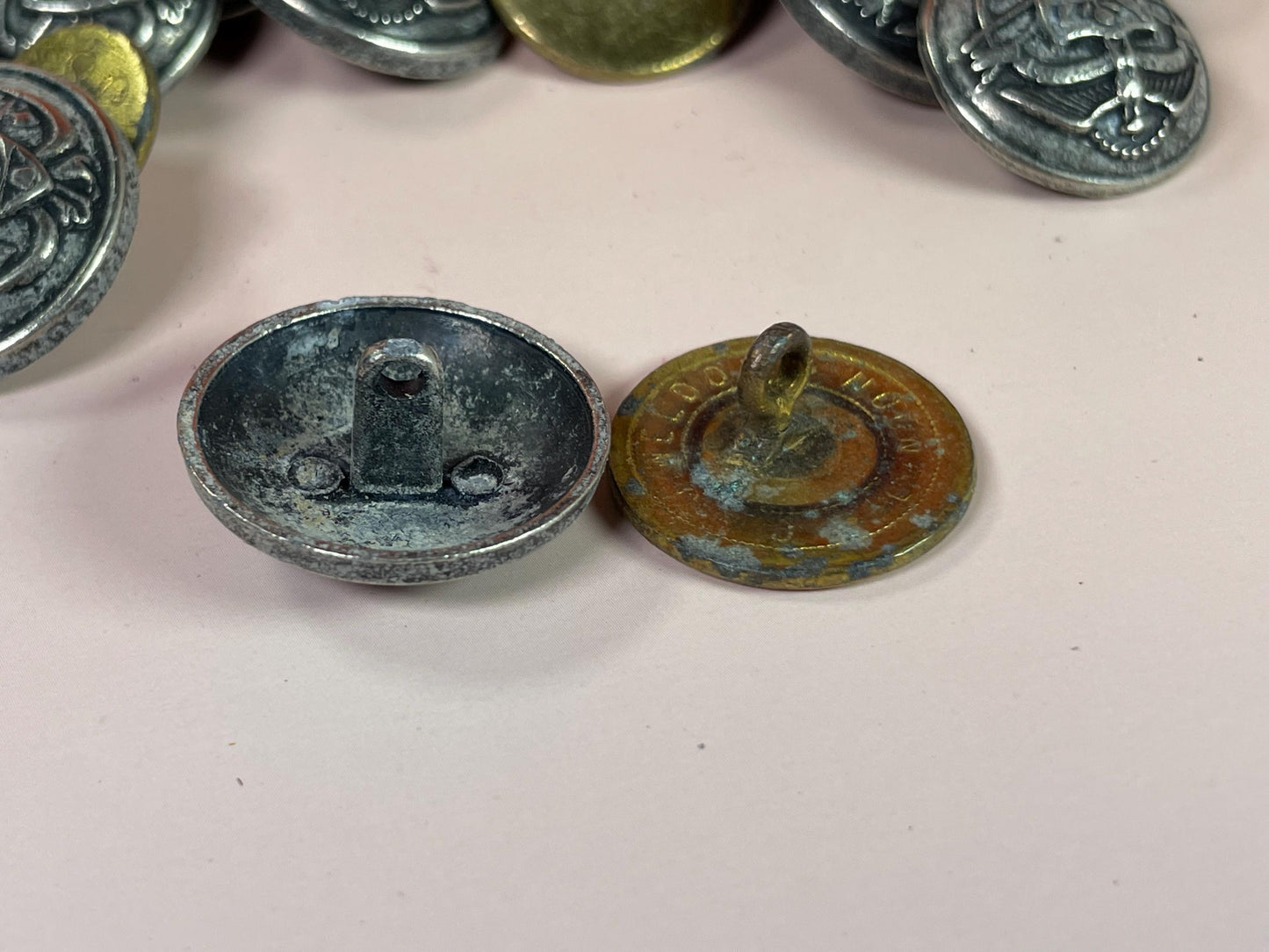 Lot of Metal Buttons for Sewing and Craft