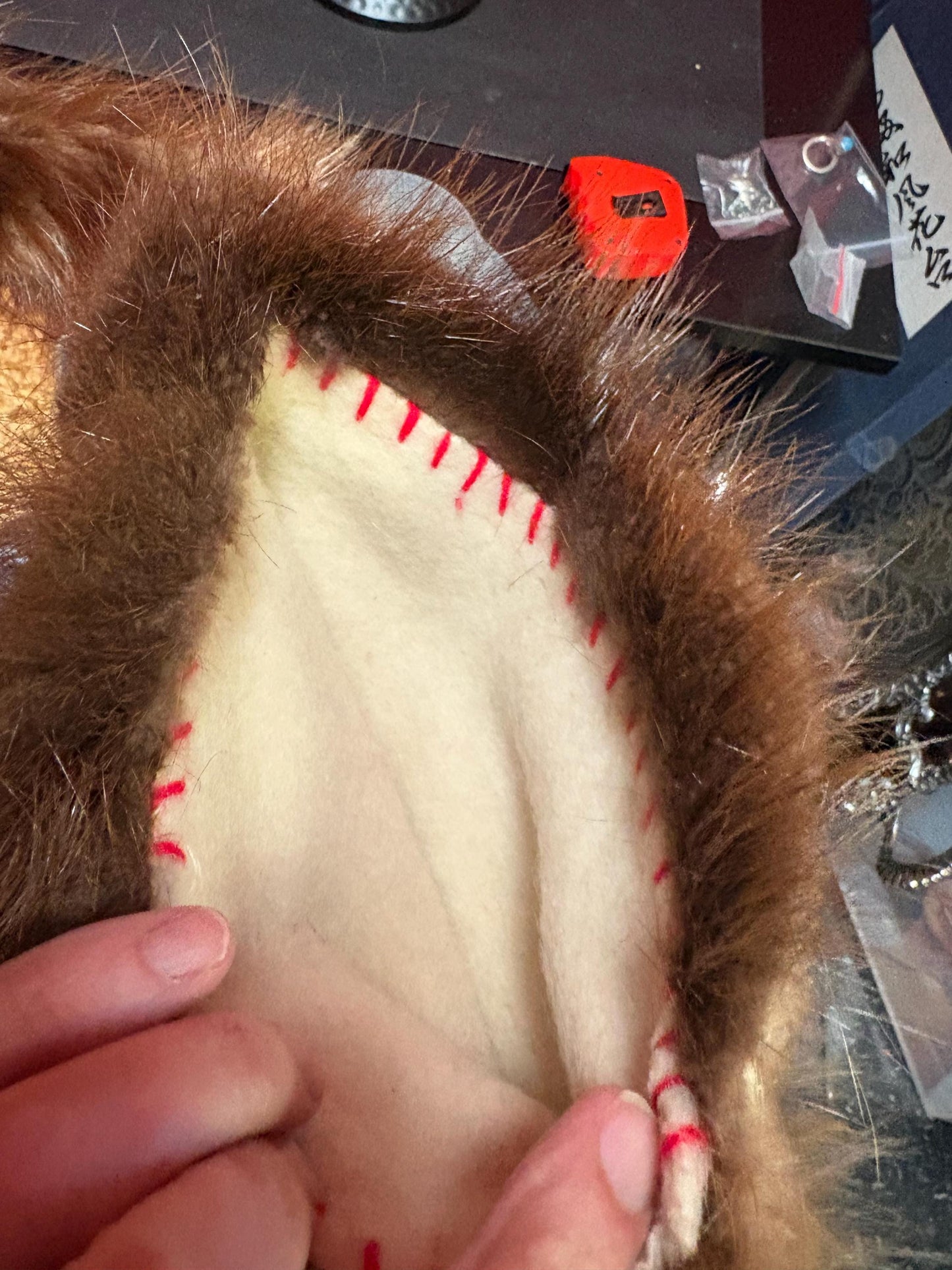 Lovely indigenous first nations leather and beaded gloves in good condition - value priced  9.5 x 5  good antique  condition