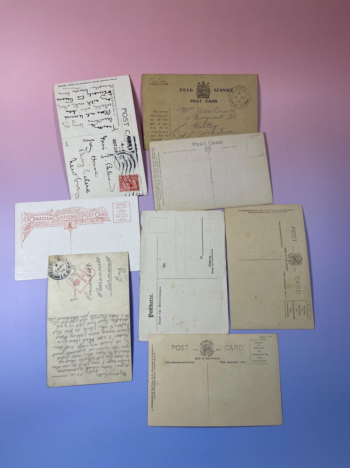 Lot of 8 Antique Postcards Historic, Artistic and Scenic Views