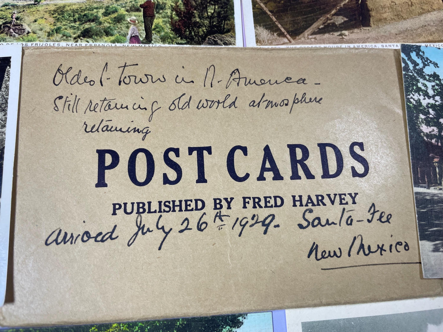 Lot of 6 Antique Postcards Historic & Scenic Views of Santa Fe New Mexico