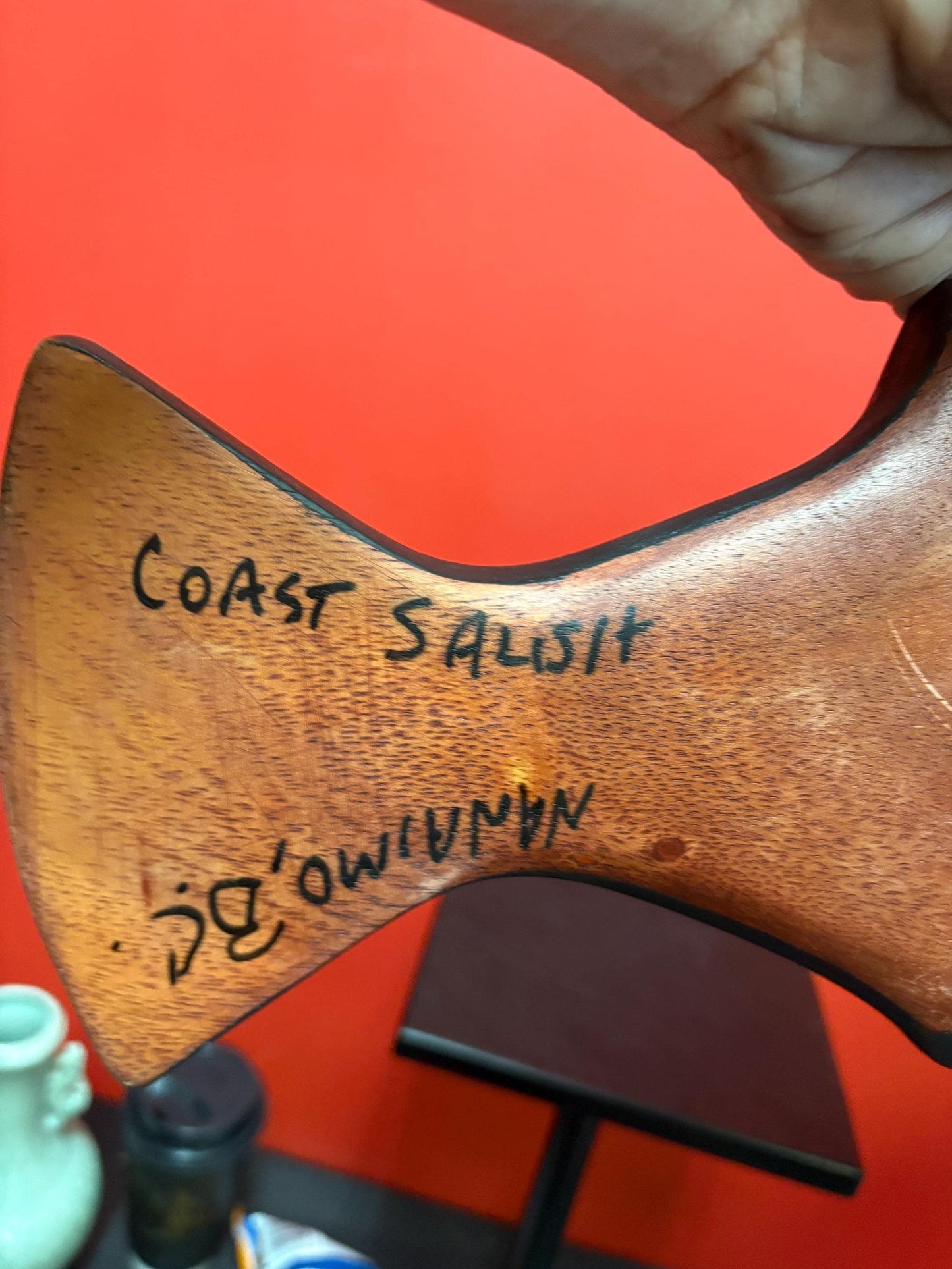 Beautiful Canadian indigenous first nations pacific West Coast Frank and Dora Frenchie salmon shaped feast bowl - 19 x 7 wide A