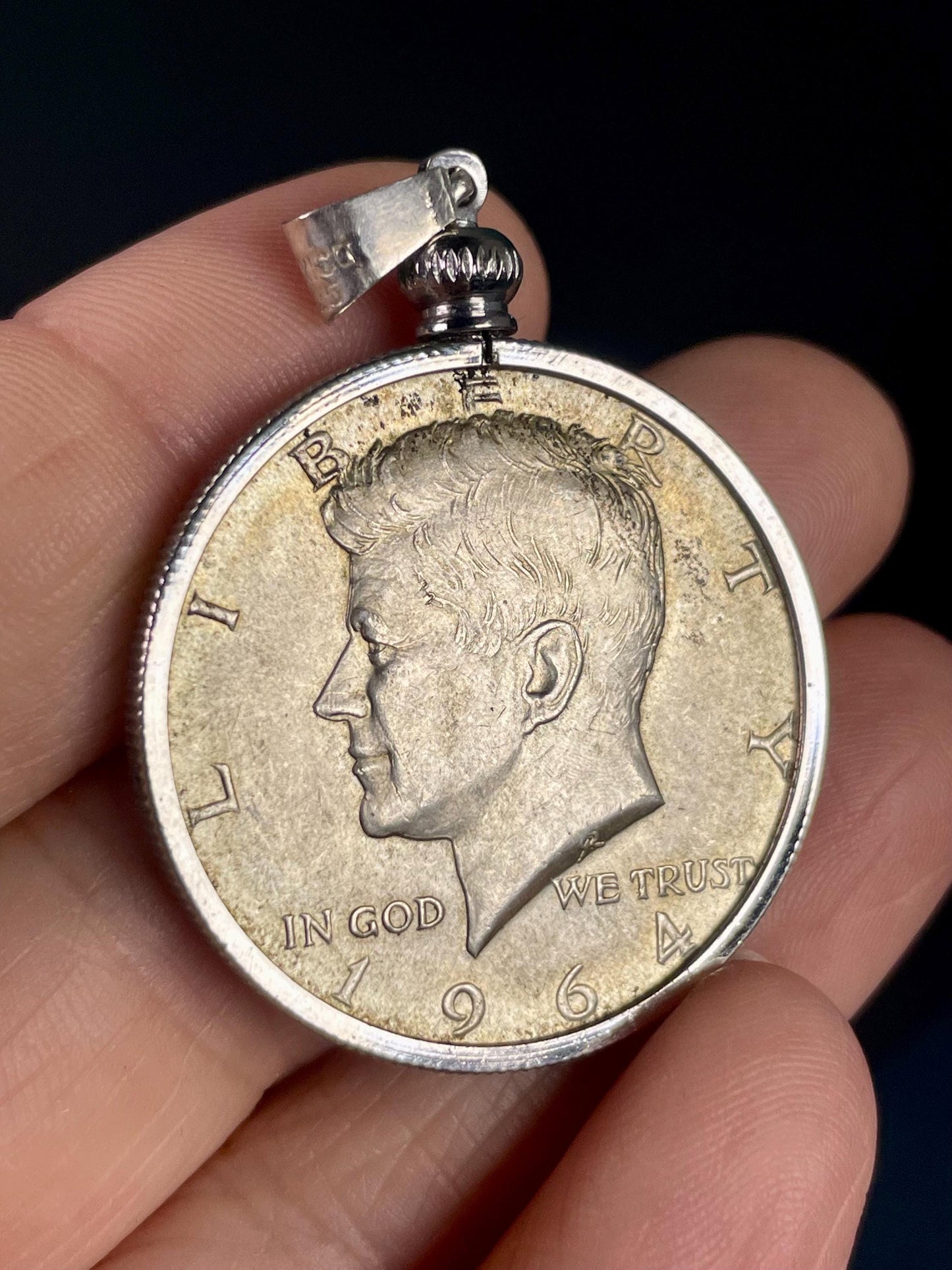 1962 US Half Dollar Coin Necklace Pendant