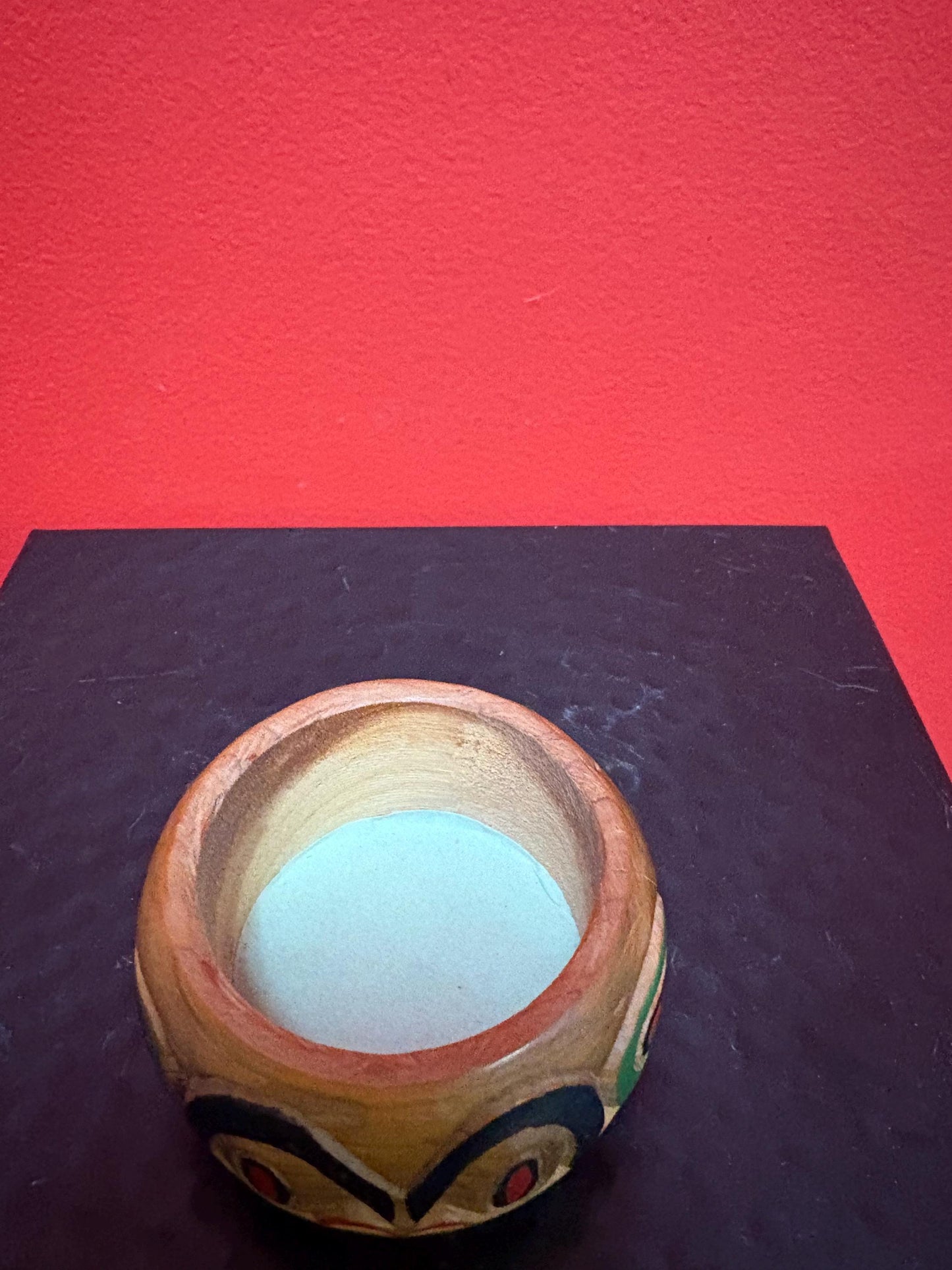 Amazing signed frog bowl 2.5 x 2 high by Lambert Goldsmith  indigenous first nations Pacific Northwest Coast frog bowl- wow