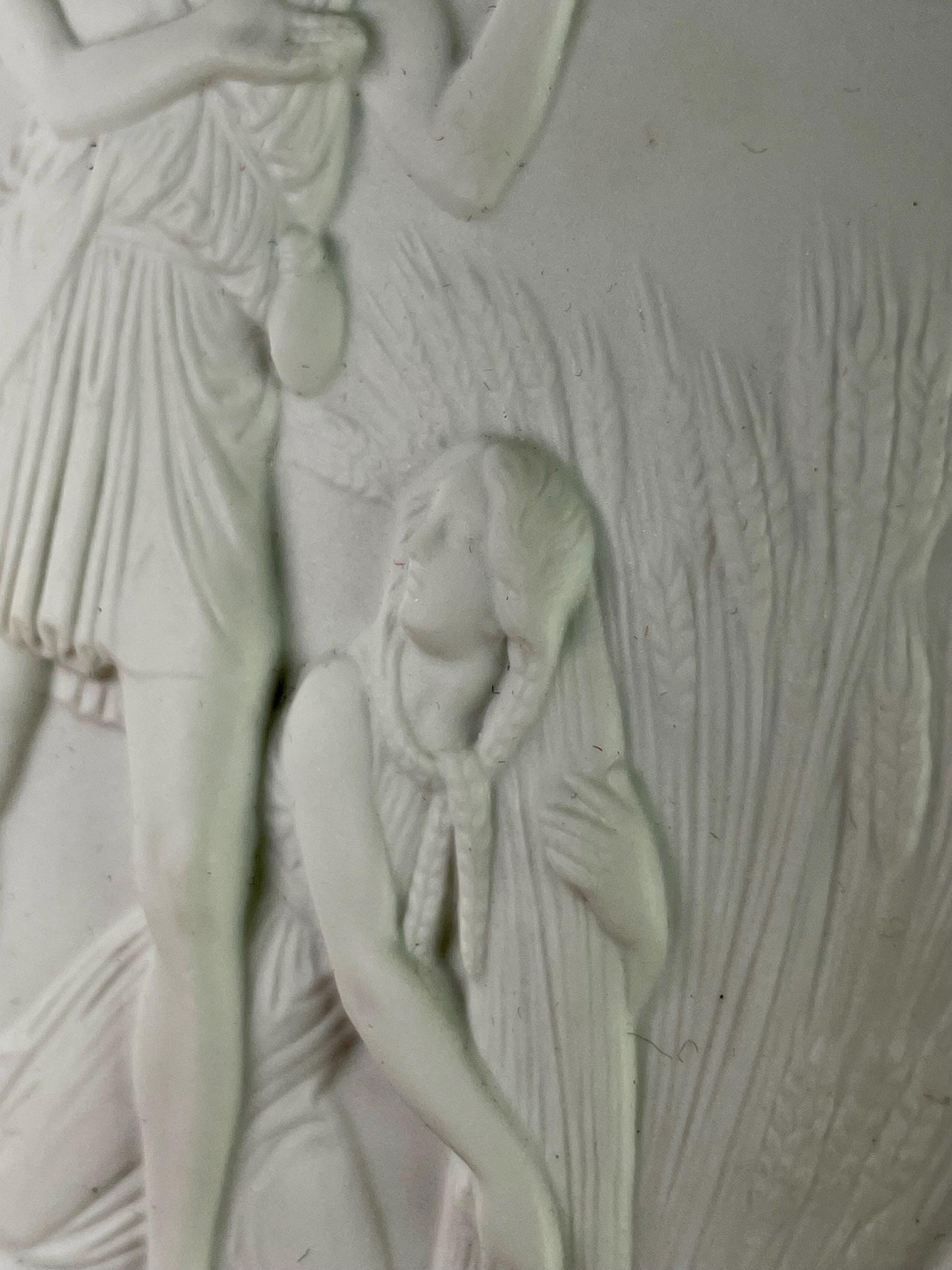 Vintage B&G Bing and Grondahl Parian Bisque Porcelain Round Wall Plaque Denmark