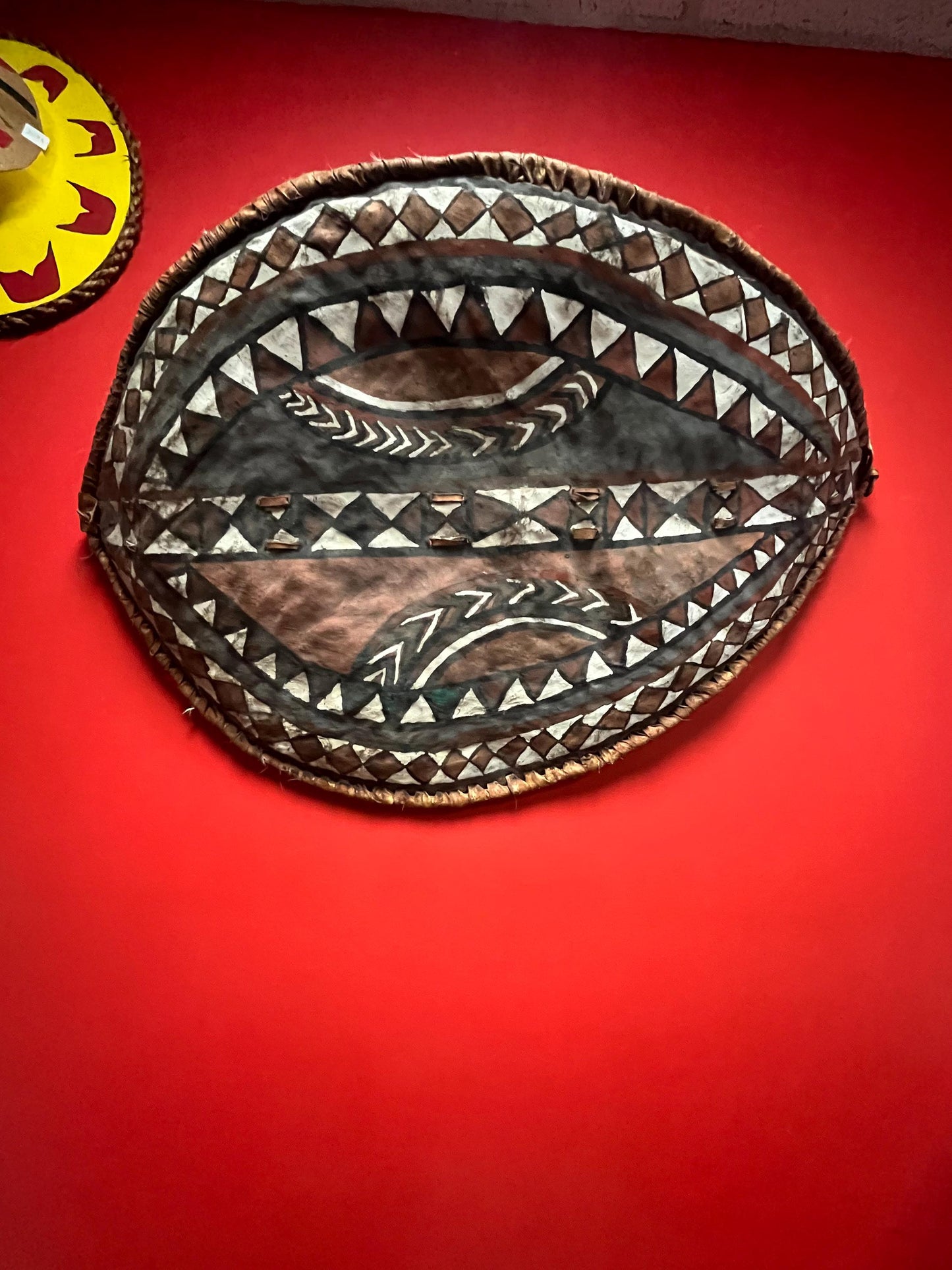 Super massive 38 x 22 inch authentic antique African shield - good old condition