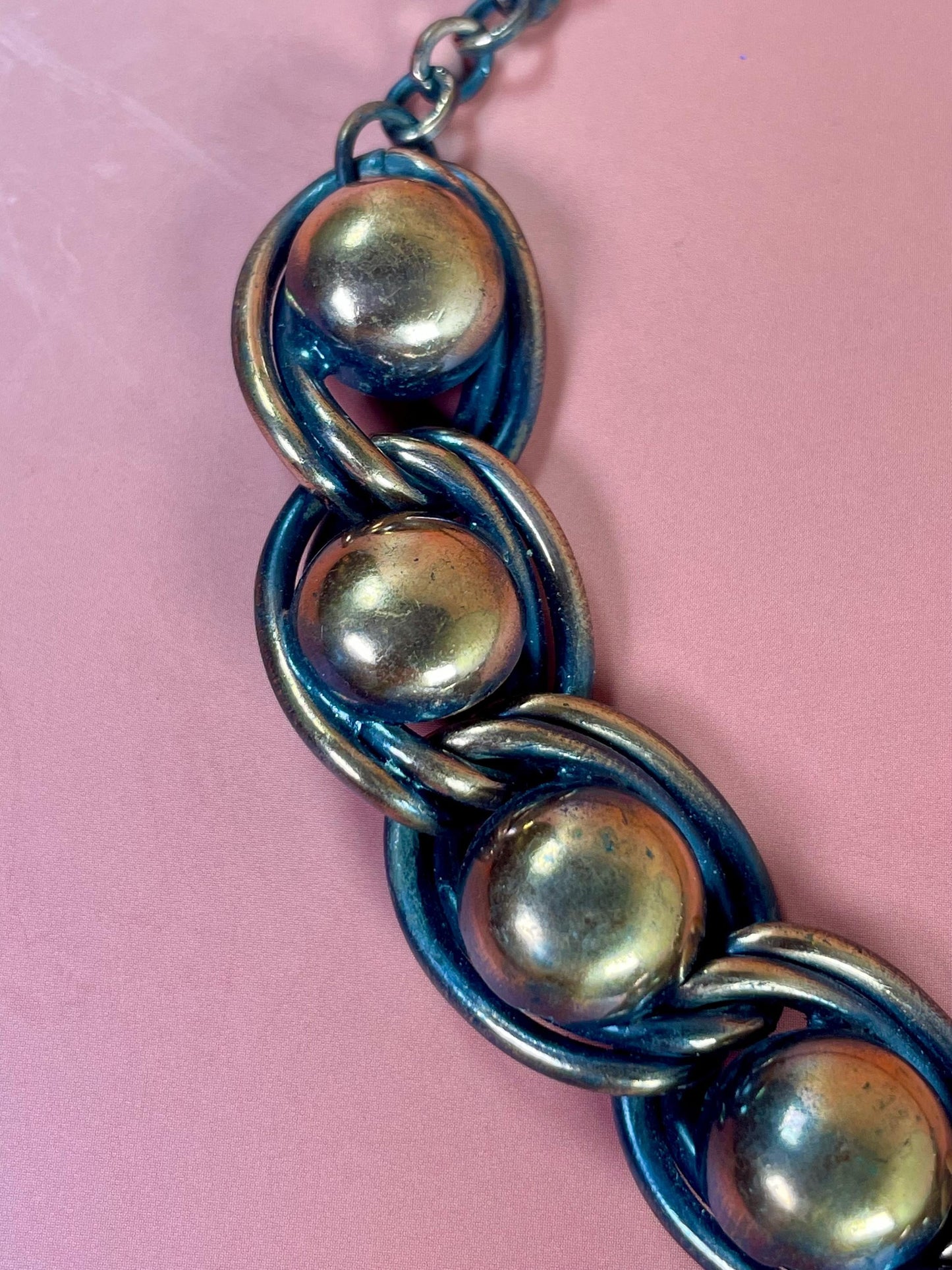 Vintage-Style Copper Tone Necklace