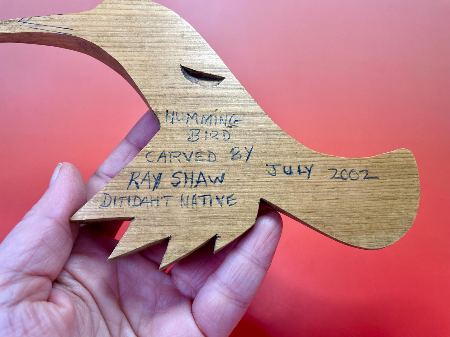 Hummingbird by Ray Shaw  7.25 inches long  indigenous First Nations