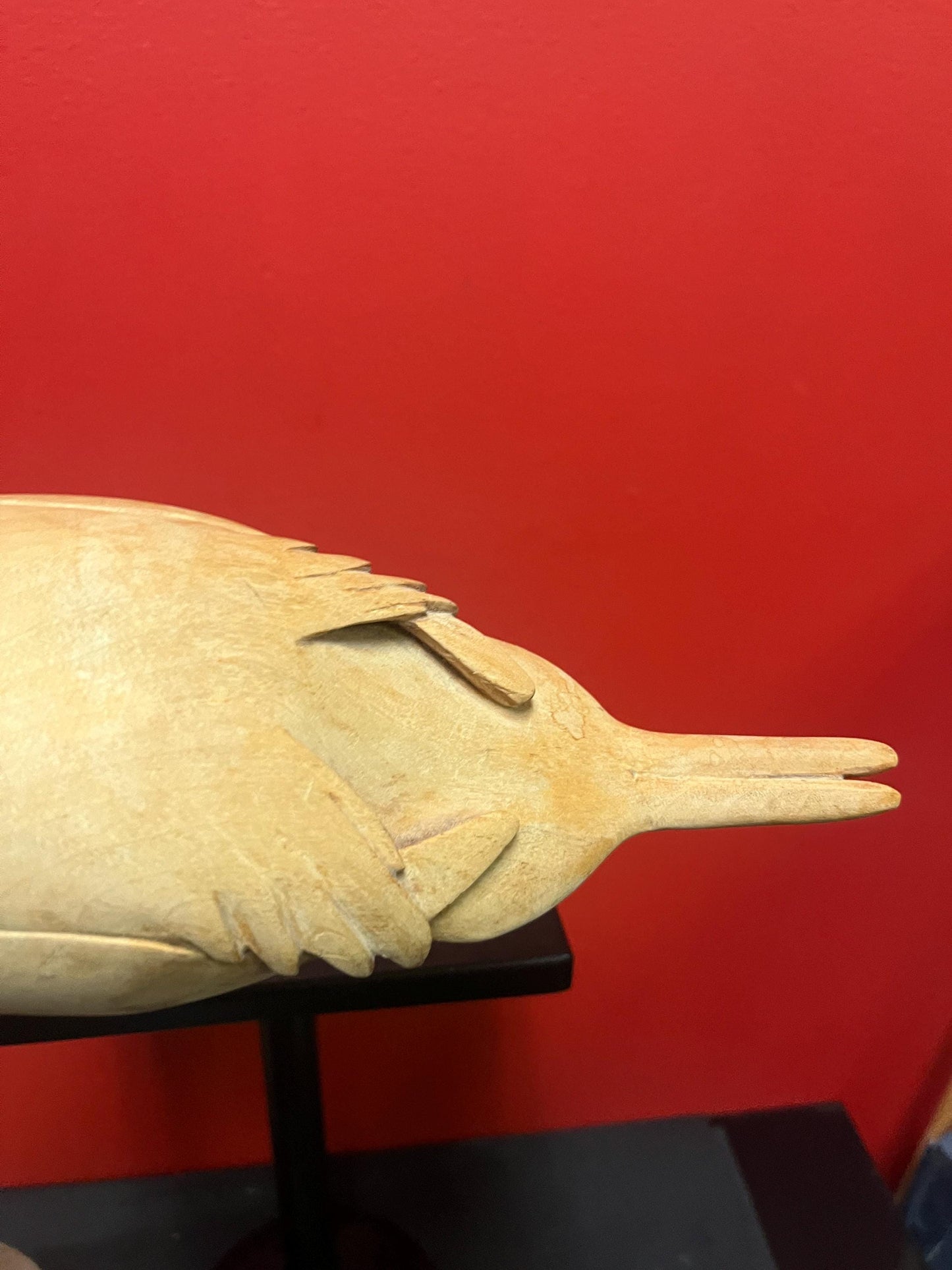 Beautiful signed 12 inch long Canadian cedar duck - Great detail - simply perfect wow