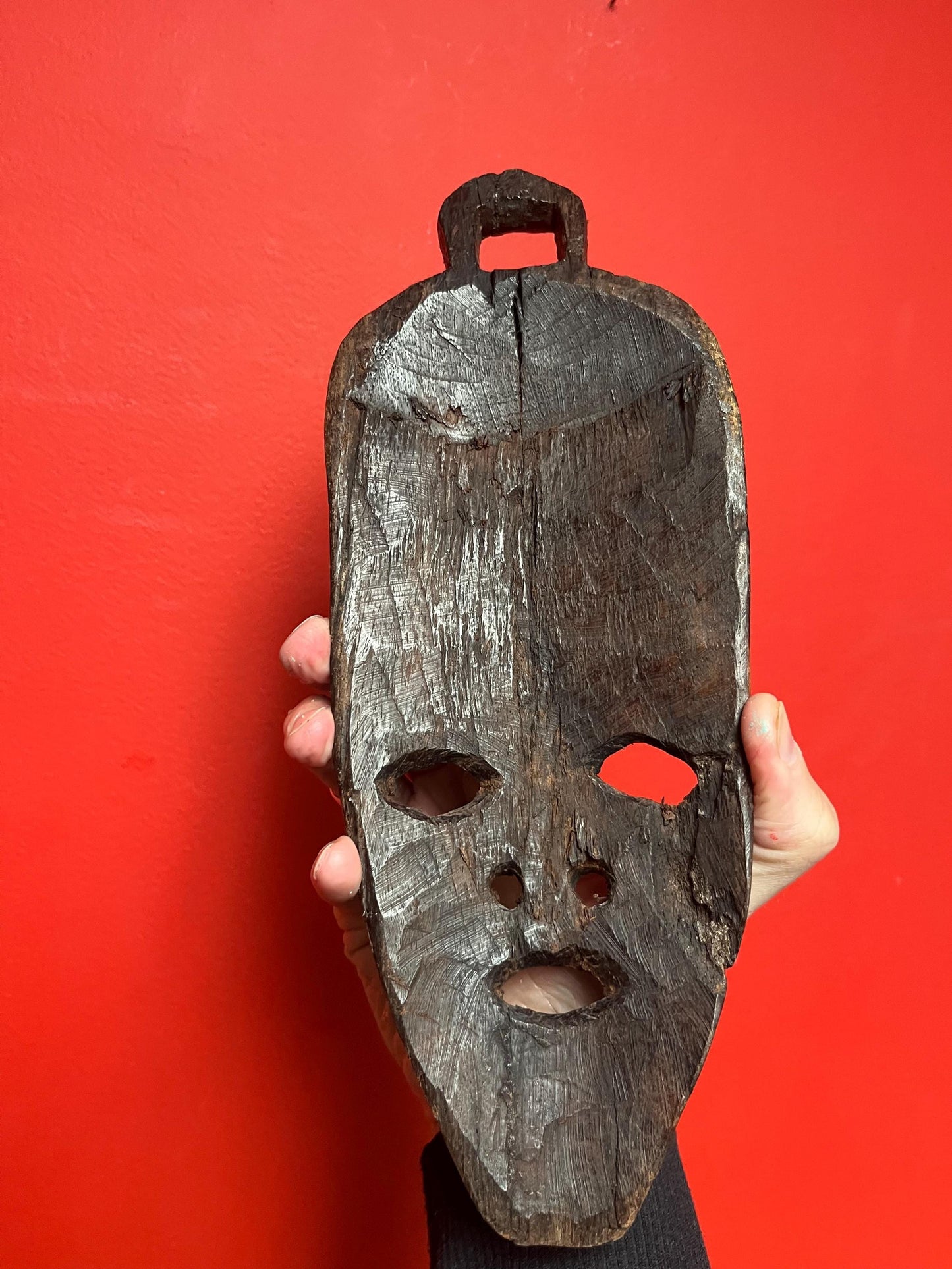 Very old African wood 11 inch mask - great detail and imagery