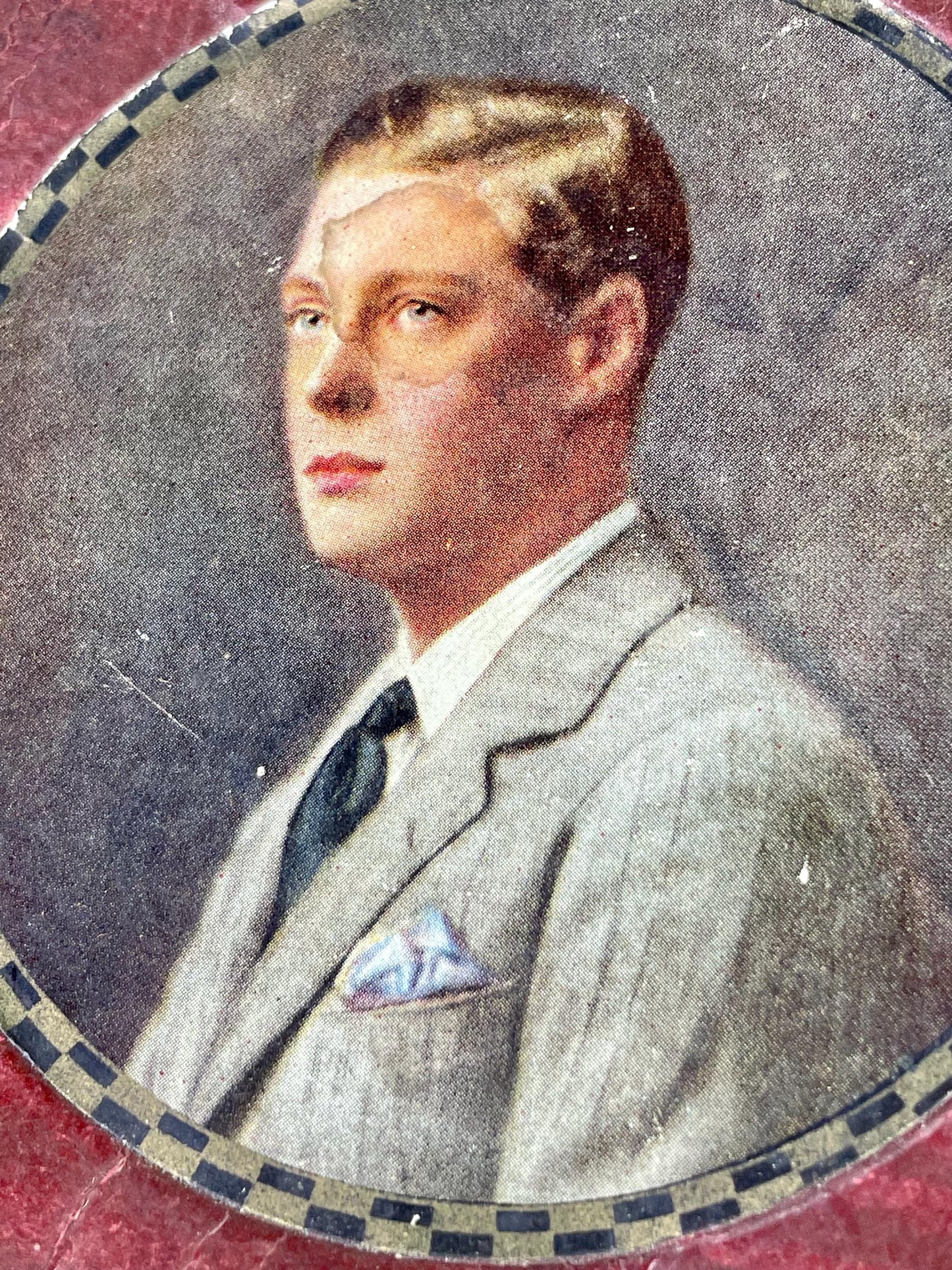1920s Carboard Box with Gentleman Portrait