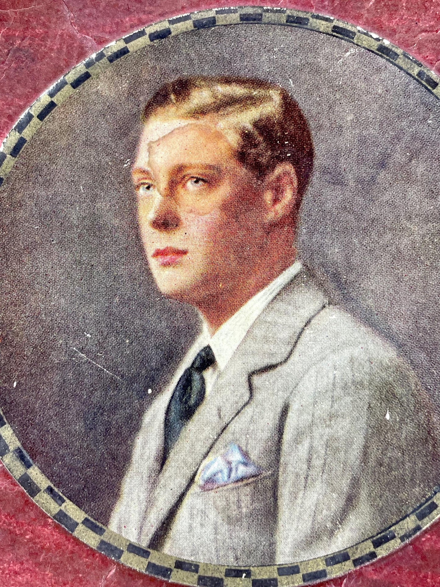1920s Carboard Box with Gentleman Portrait