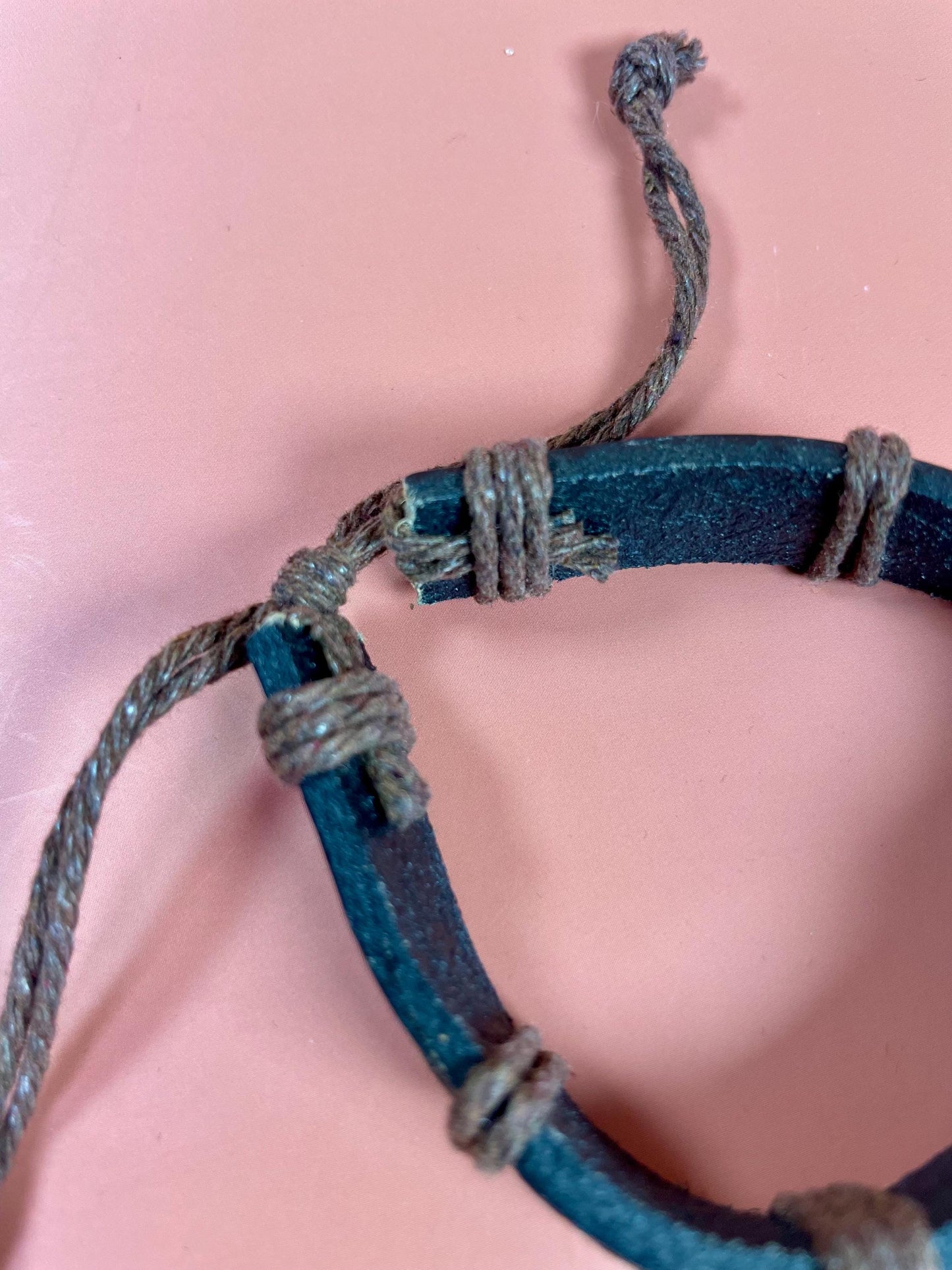 Handcrafted Leather Bracelet with Tribal Eagle Design