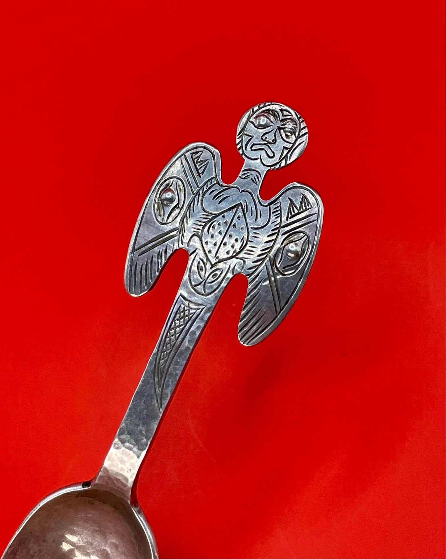 First Nations Indigenous Handcrafted Sterling Silver Thunderbird Spoon