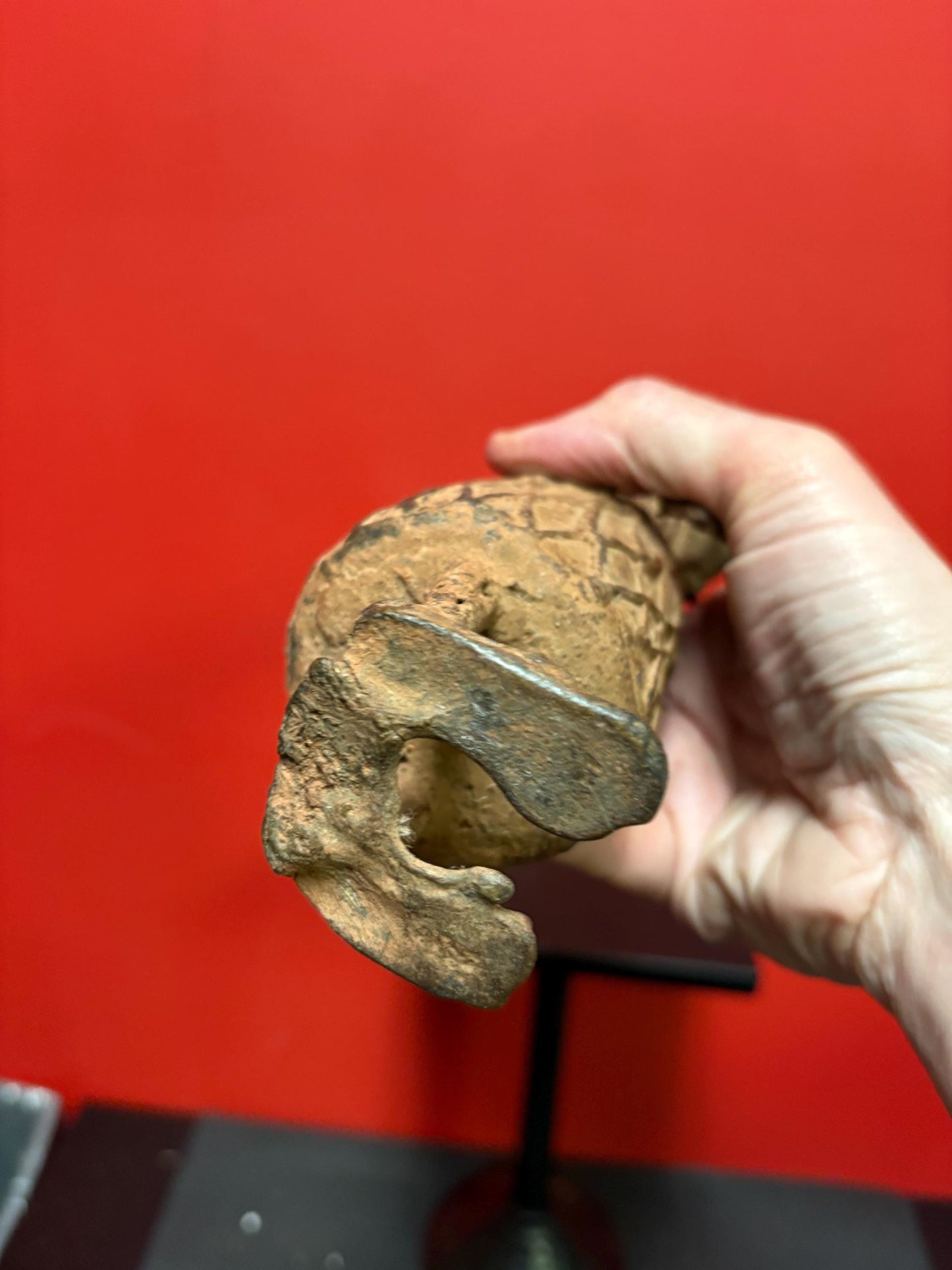 Fabulous 12 inch high antique African BENIN bronze statue of a woman warrior fabulous patina and 2.63 kg well detailed Benin bronze -