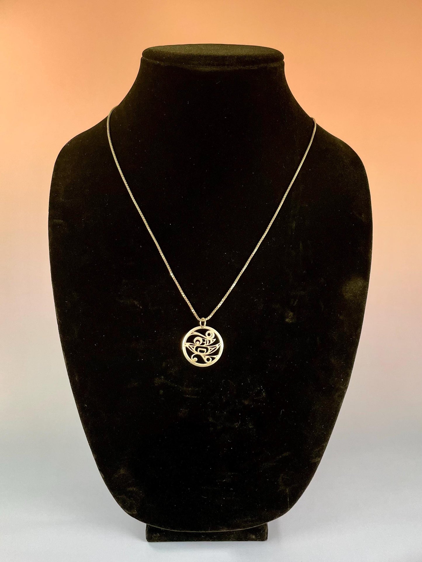 Sterling silver Pendant Necklace with Indigenous Design