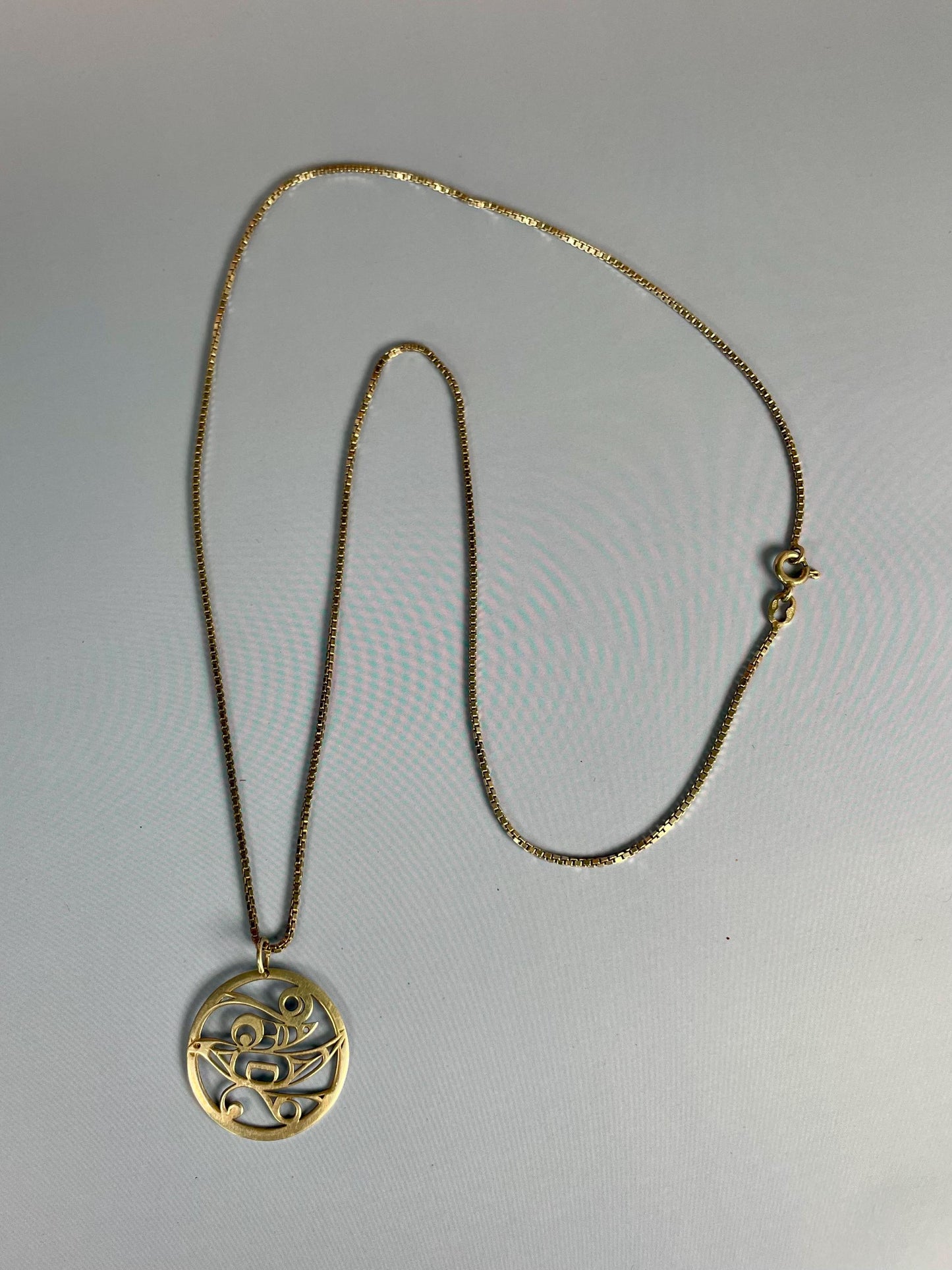 Sterling silver Pendant Necklace with Indigenous Design
