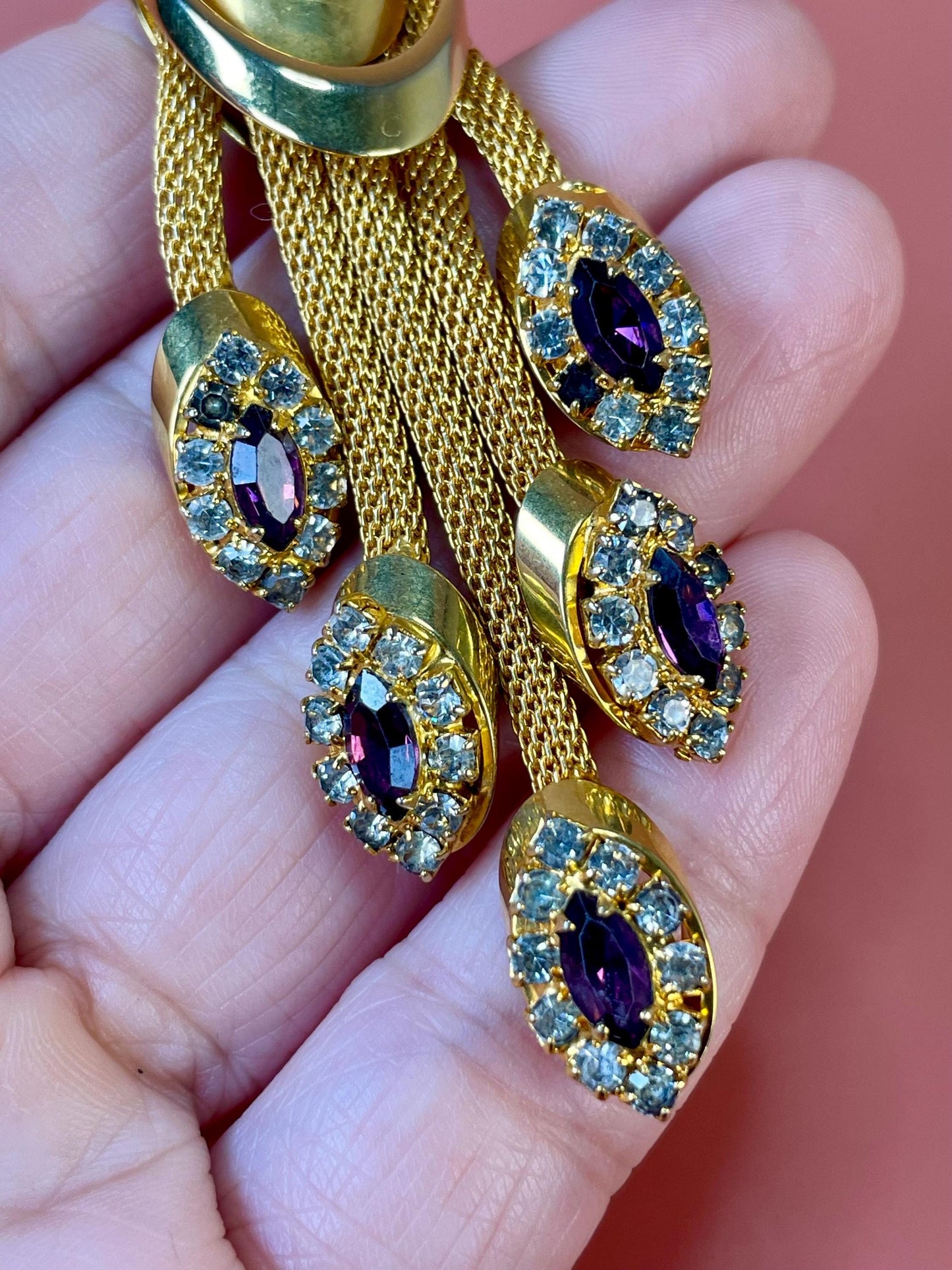 Unique Large Gold Tone Pendant