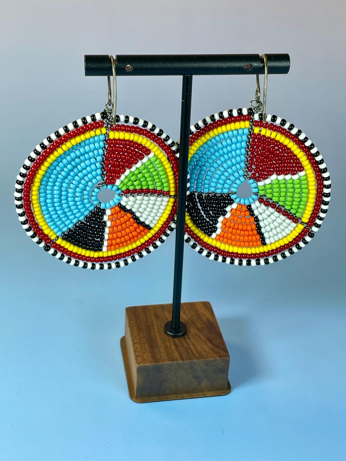 Handcrafted Indigenous Beaded Statement Earrings