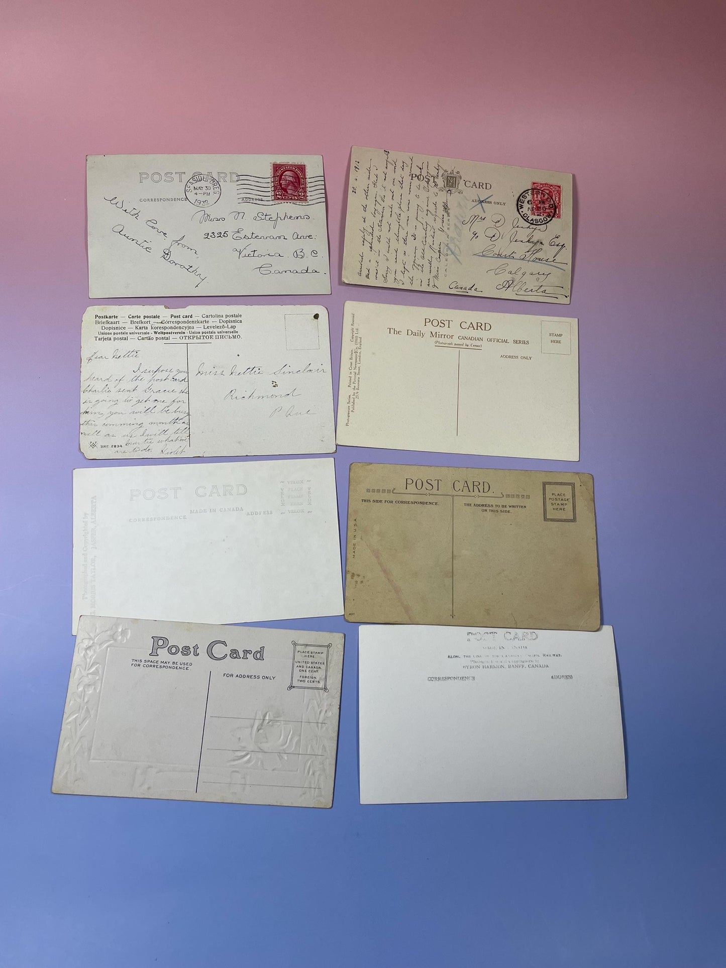 Lot of 8 Antique Postcards Historic, Artistic and Scenic Views