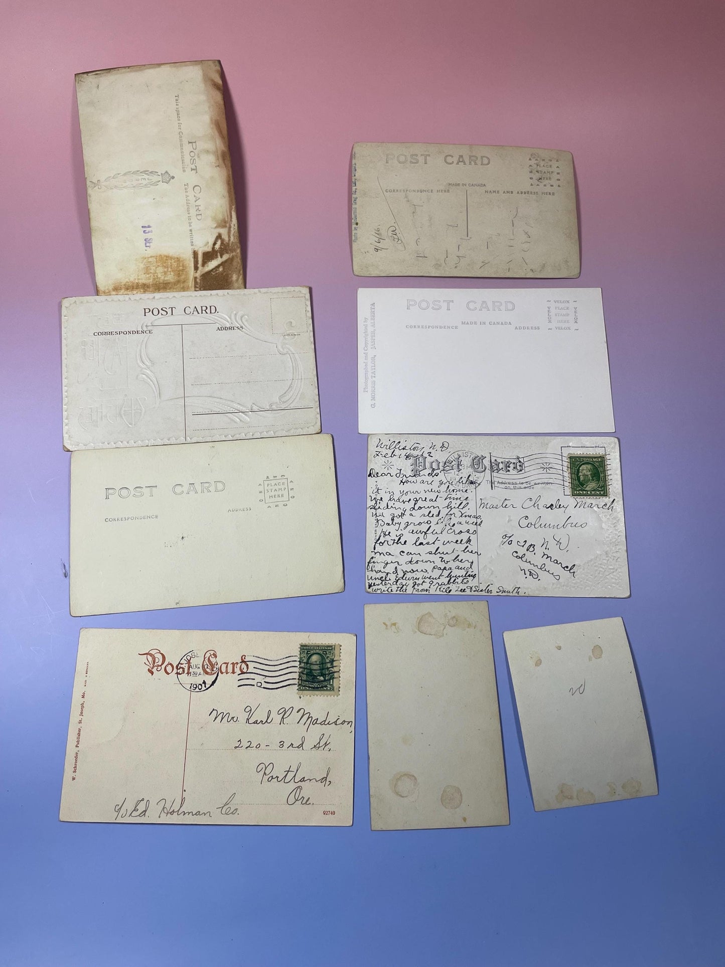 Lot of 8 Antique Postcards Historic, Artistic and Scenic Views