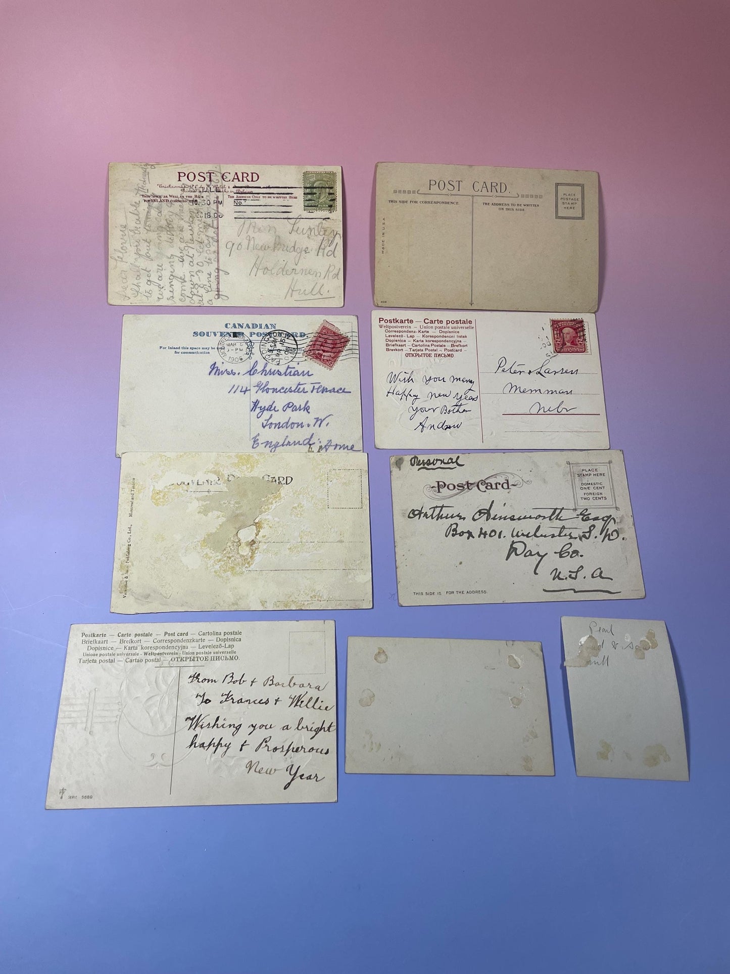 Lot of 8 Antique Postcards Historic, Artistic and Scenic Views