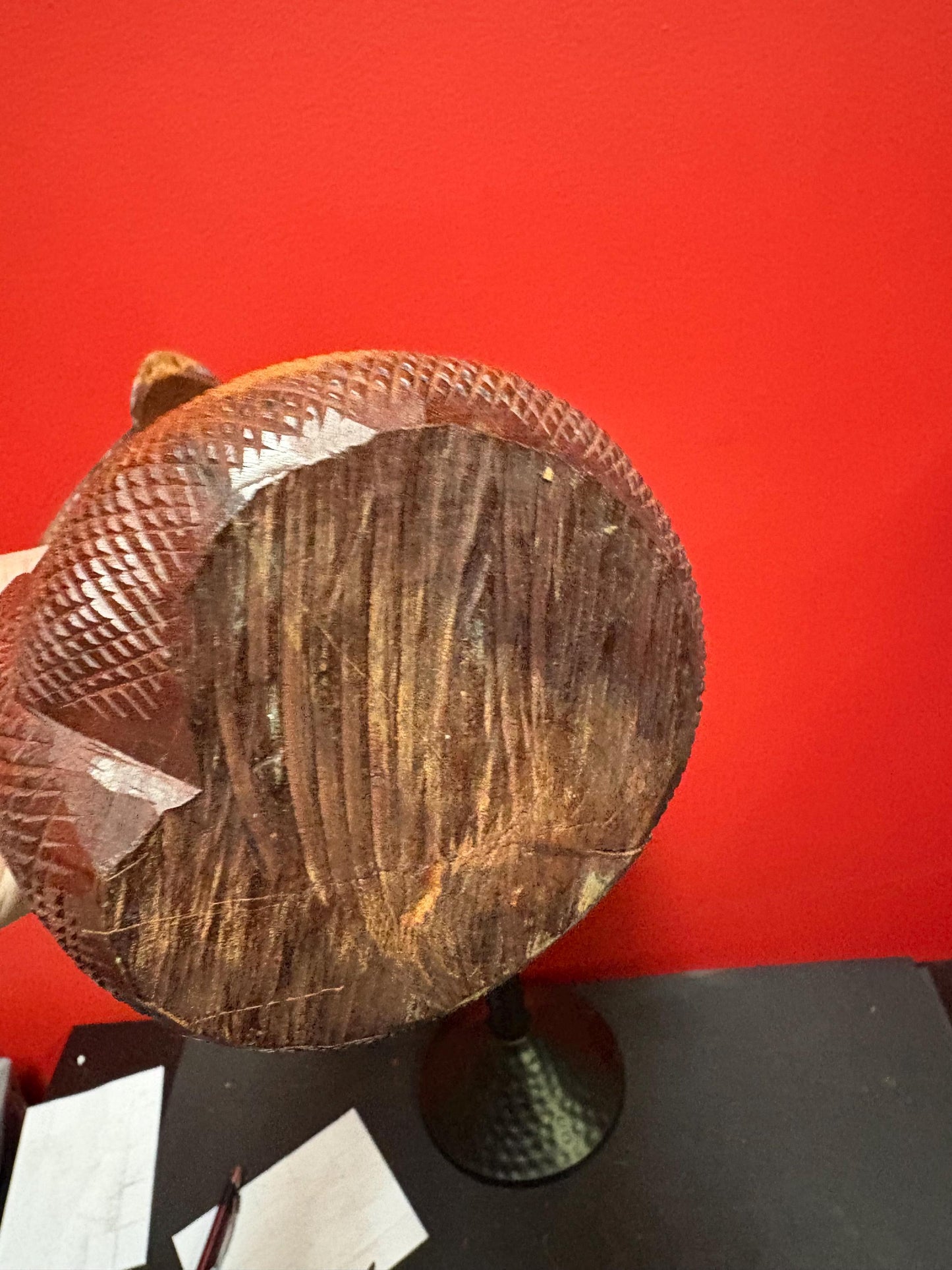 Stunning Asian 12 inch python snake carved out of wood amazing condition and fabulous detail great value and great gift