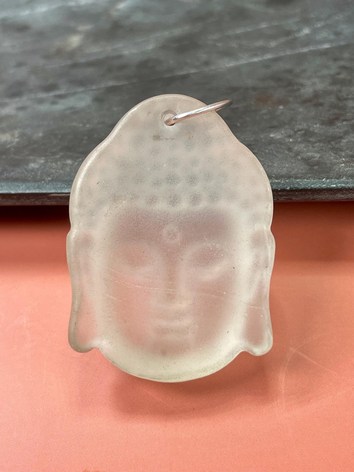 Fabulous Quartz Crystal Buddha Pendant approximately 2 inches