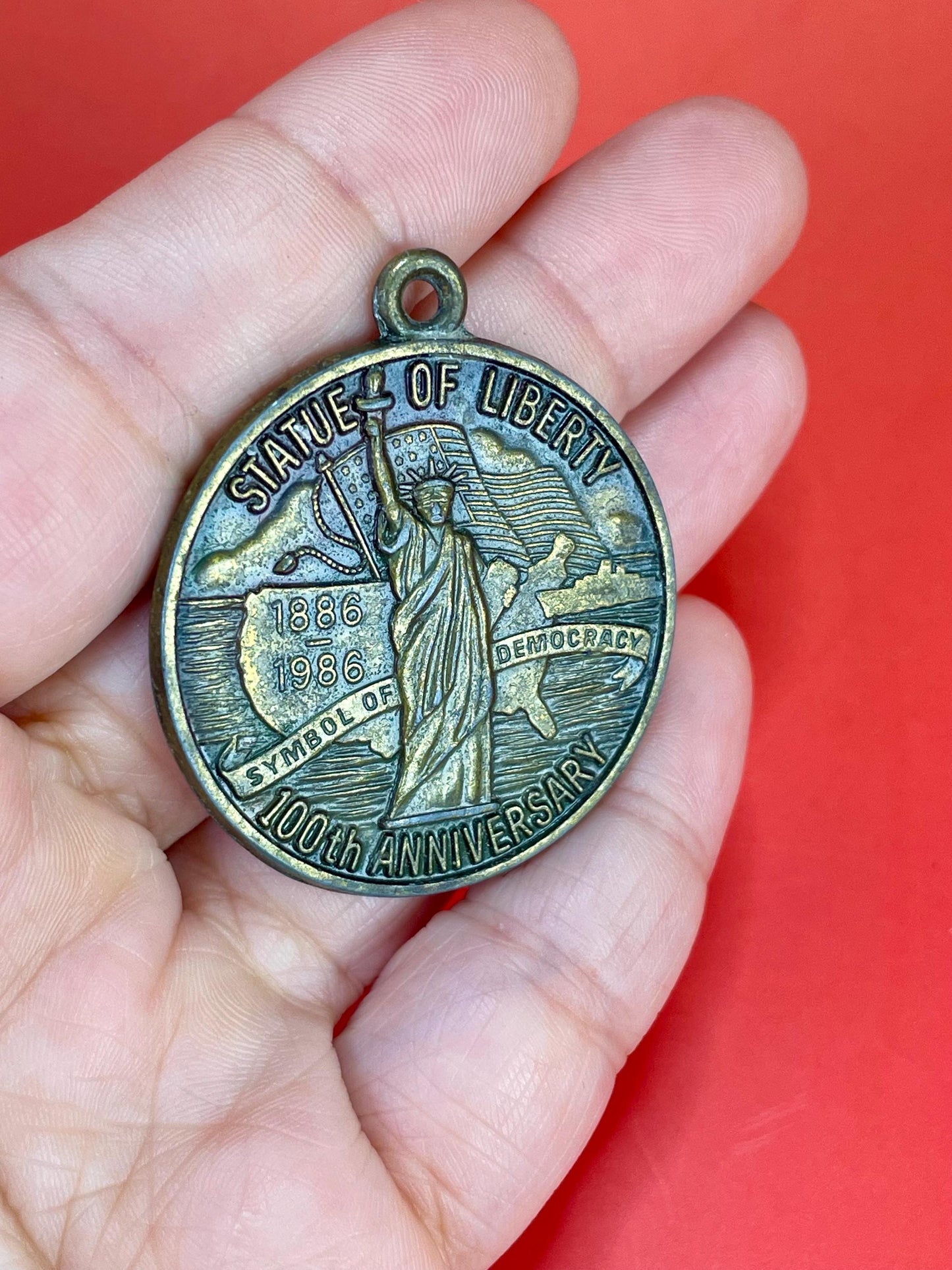 1.5 inch Bronze Medallion, celebrating 100 years Statue of Liberty