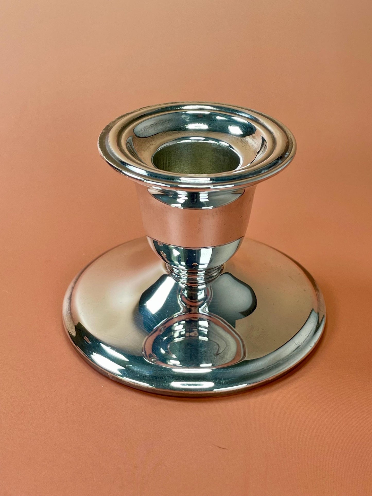Silver Plated candlesticks 2.5 inches tall beautiful pair good value