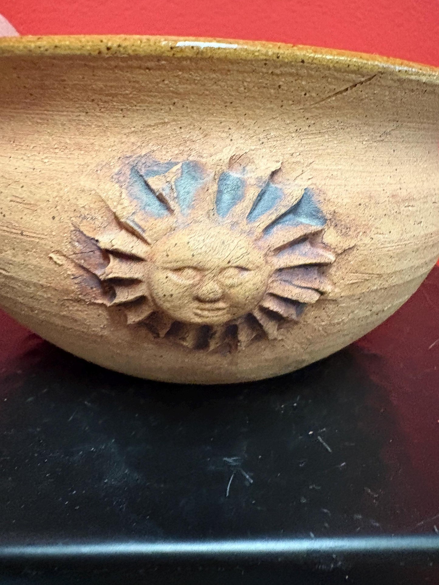Very cool signed Southwest American pottery bowl in good condition - 5 x 3 high