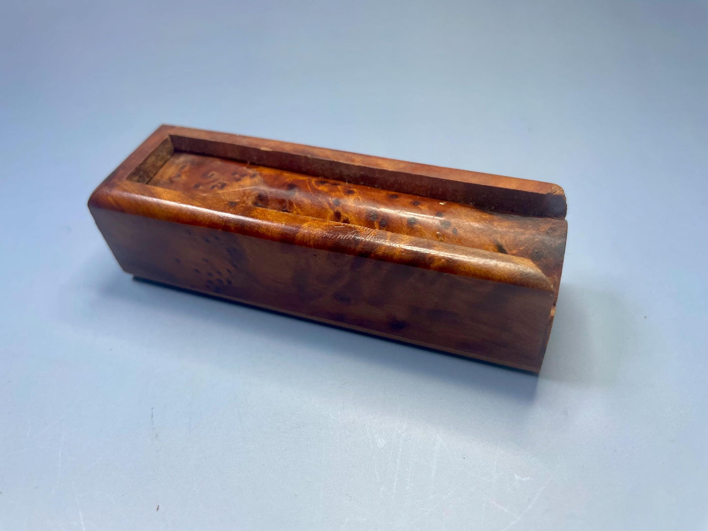 Vintage Birdseye Maple Box and Dice Set