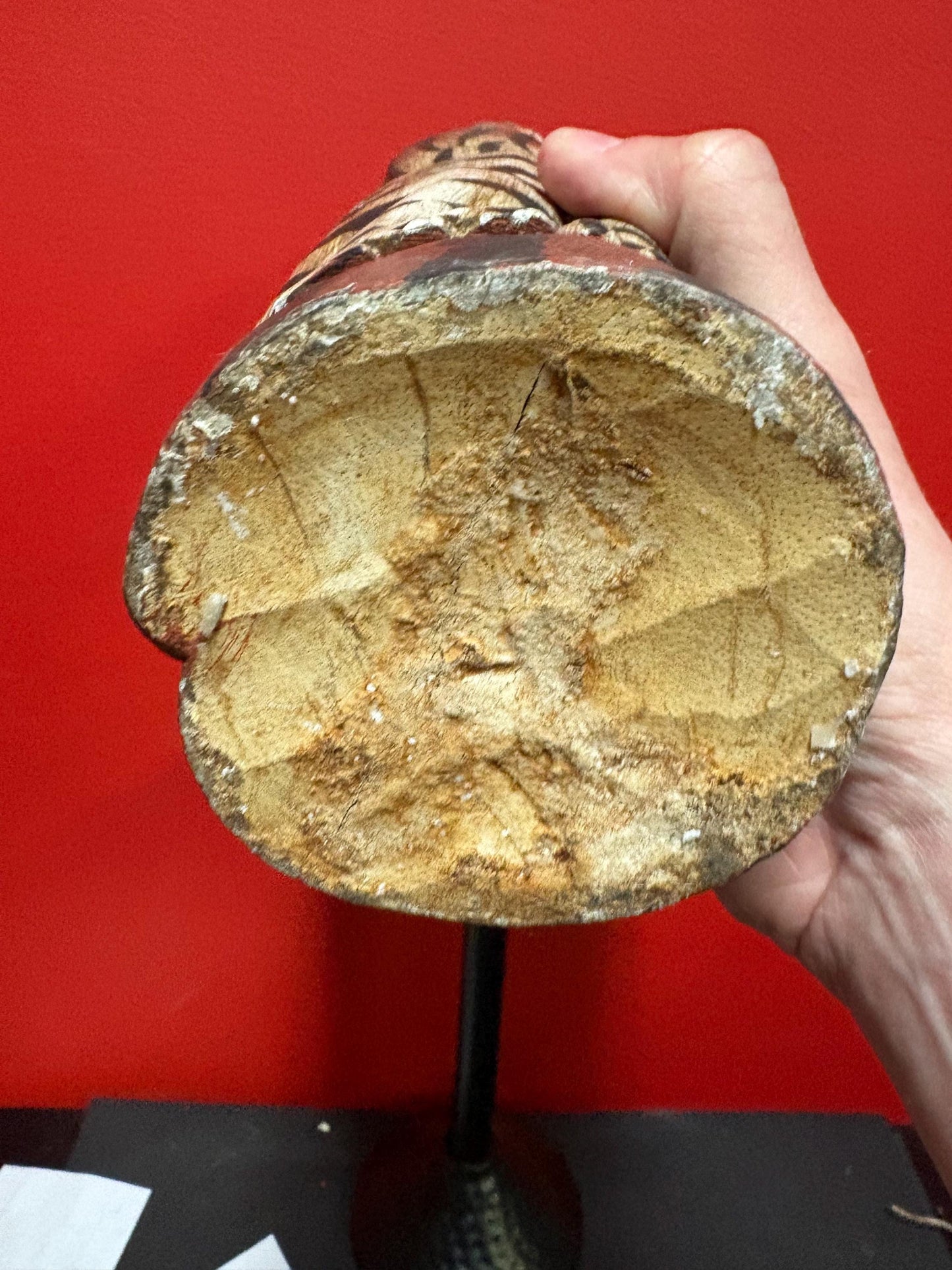 Beautiful solid wood whimsical wooden cat see photos for condition 13 inches tall beautiful and perfect gift great value