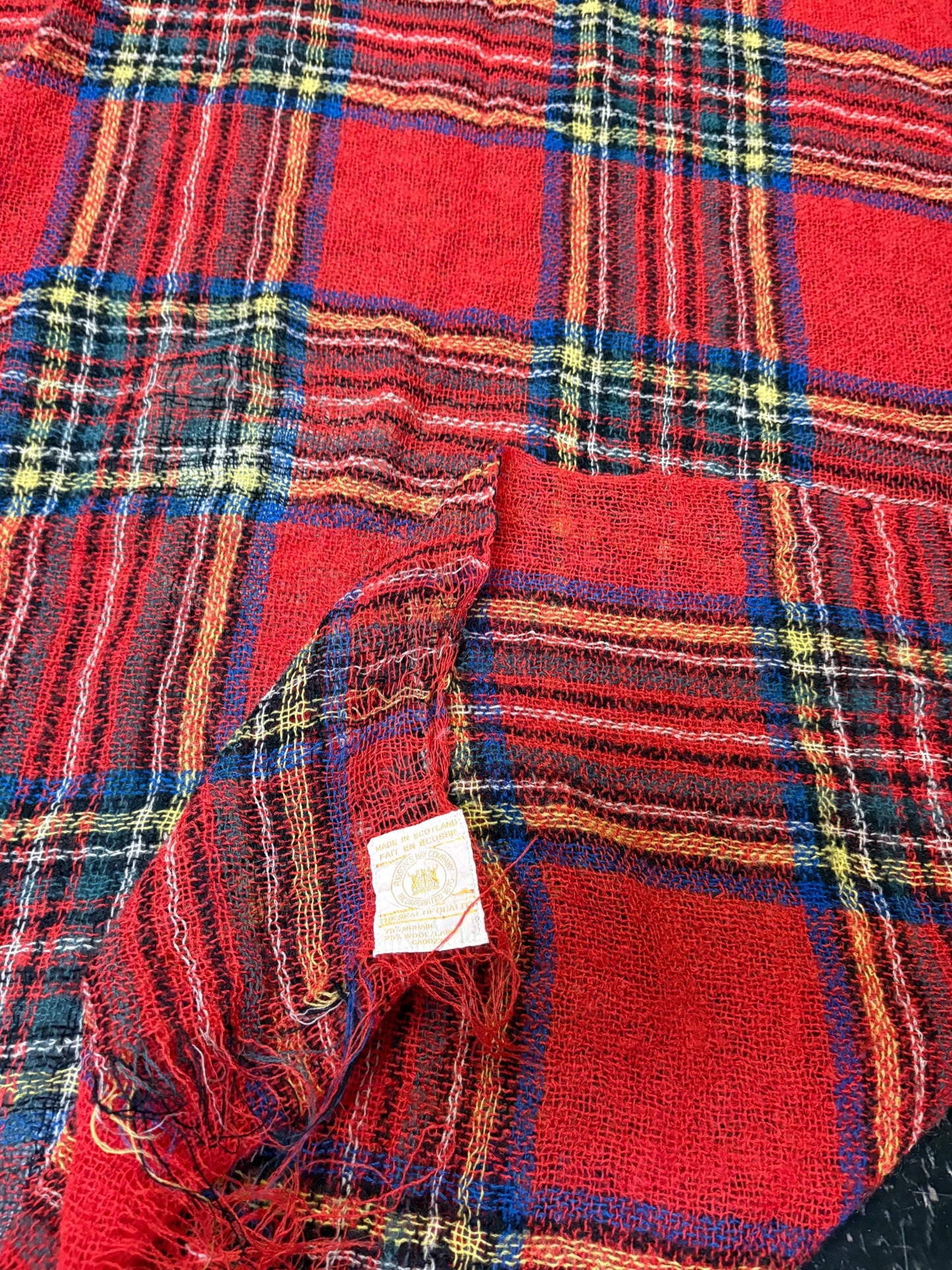 Wonderful unique approximately 60 x 45 authentic antique Hudson Bay blanket plaid and sexy and great value