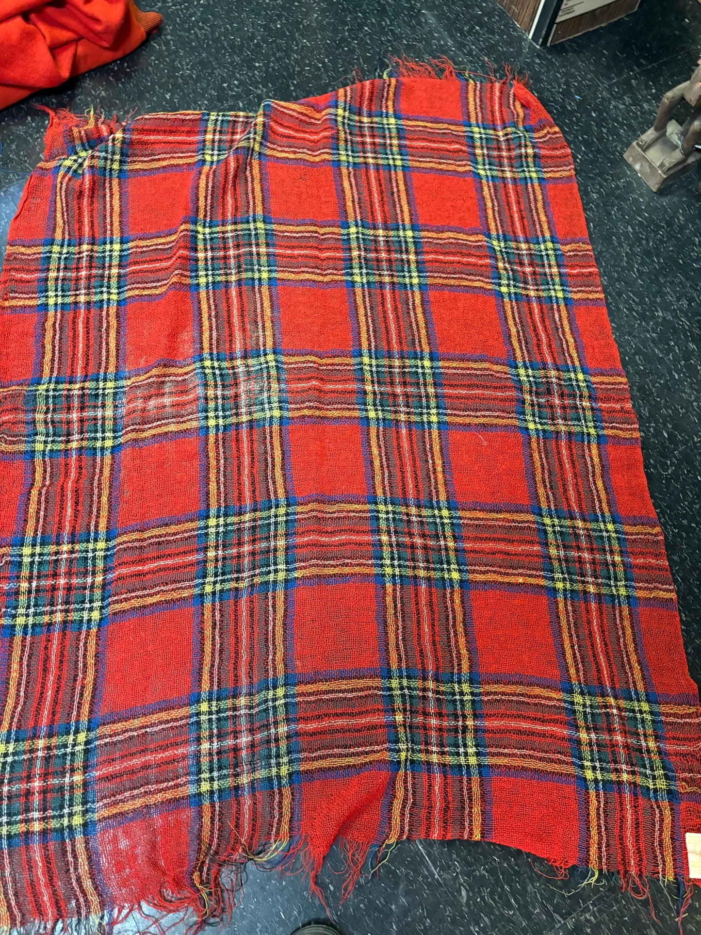 Wonderful unique approximately 60 x 45 authentic antique Hudson Bay blanket plaid and sexy and great value