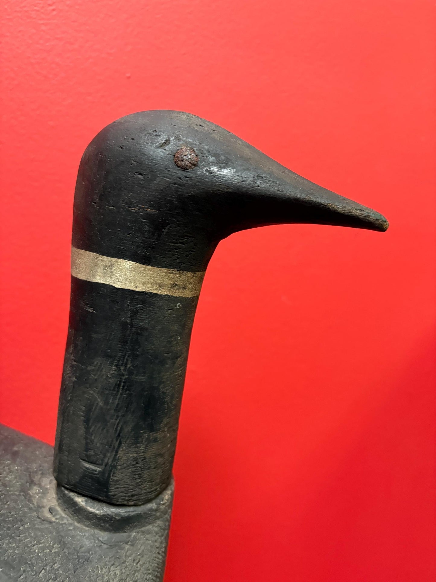 Stunning antique Canadian duck decoy 20 x 9 high chip on tail great patina wonderful example