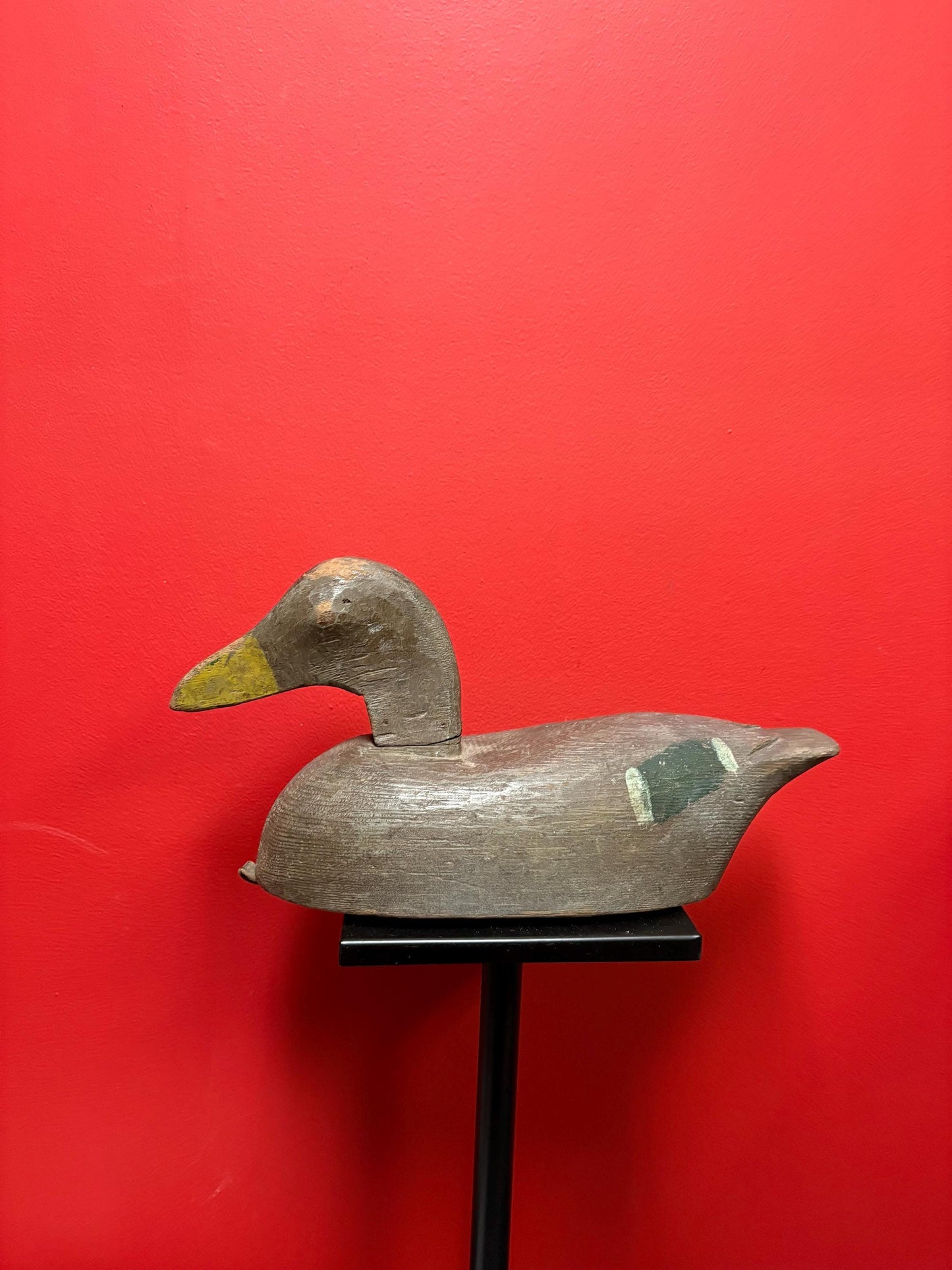 Stunning antique Canadian duck decoy 20 x 9 high chip on tail great patina wonderful example